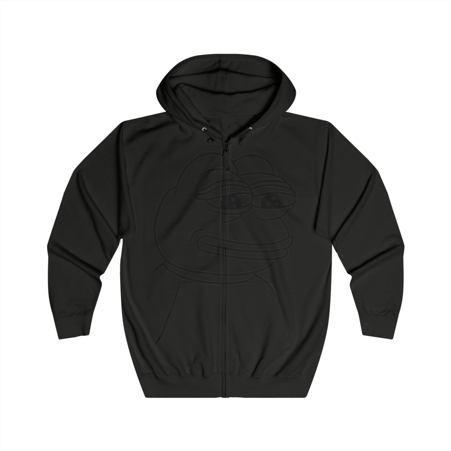 Pepe the Frog Unisex Full Zip Hoodie, Casual Wear, Gift for Gamers, Cute Streetwear, Humor Apparel, Perfect for Chill Days