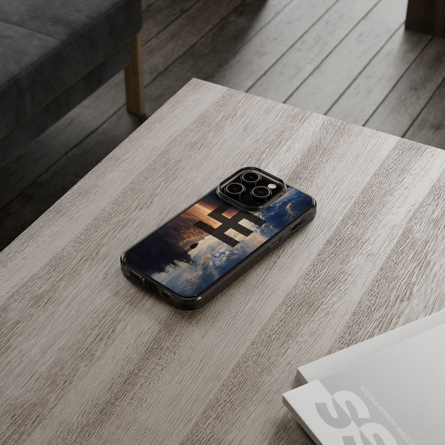 Swasticoin Nature-Themed Clear Phone Case, Unique Phone Cover with Scenic Design, Eco-Friendly Protection, Gift for Travelers, Custom Phone Accessory