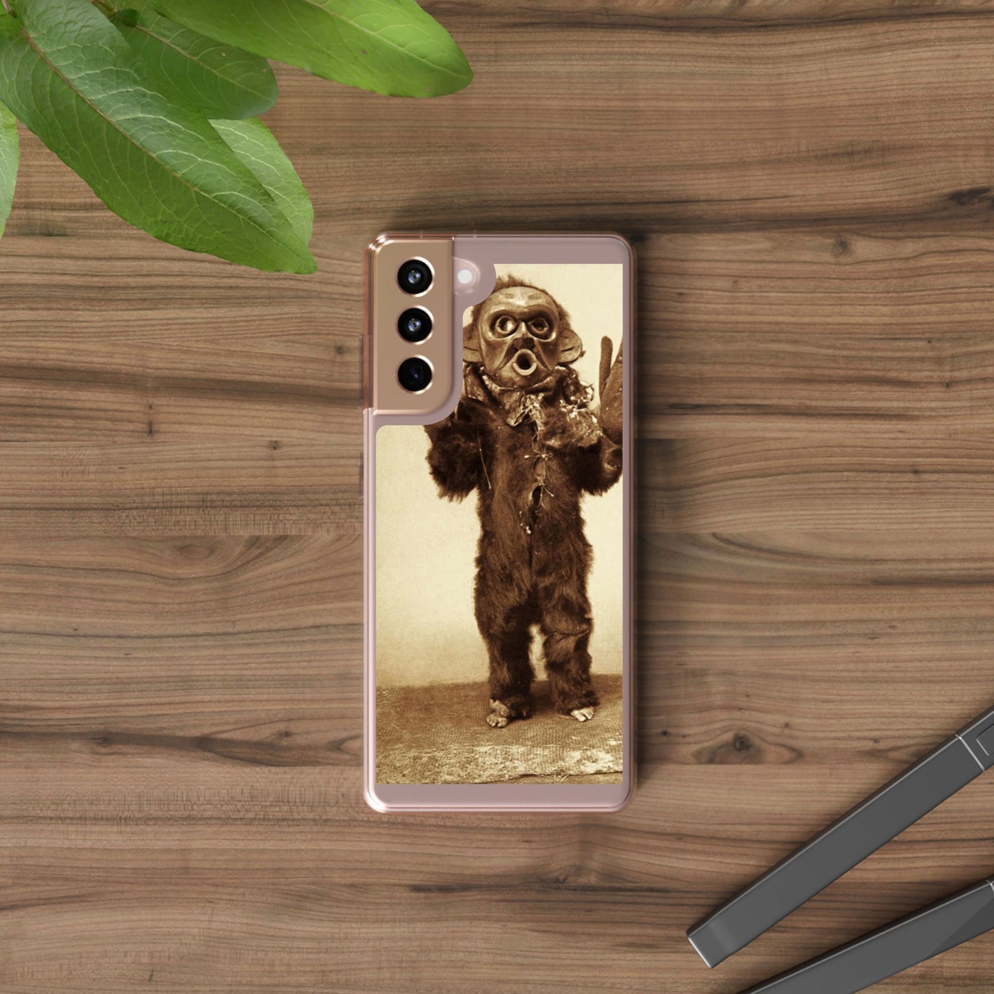 Yei Vintage Monster Clear Phone Case, Unique Phone Cover, Halloween Gift, Retro Style Case, Fun Accessories