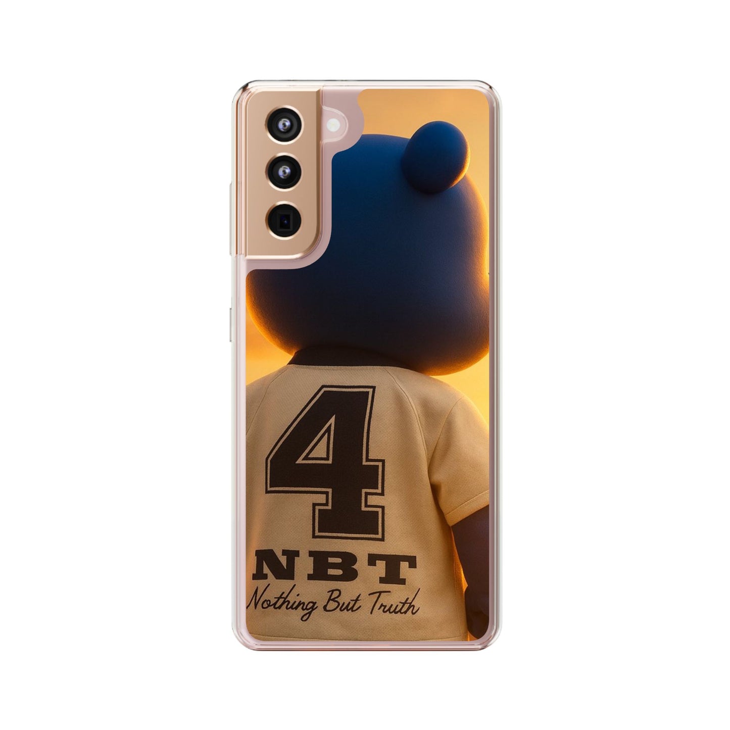 4NBT Trillion Bear Clear Phone Case, Aesthetic Phone Cover, Unique Gift for Animal Lovers, Stylish iPhone Accessory, Perfect for Birthdays