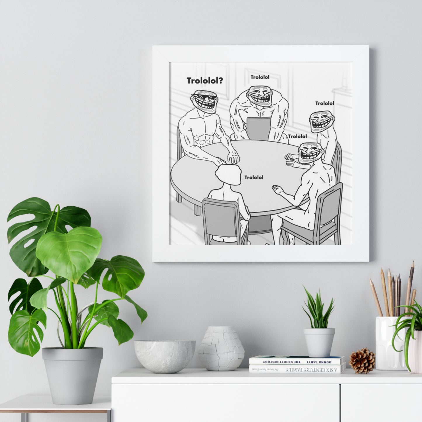 TROLL Funny Meme Art Print, Humorous Framed Poster, Office Decor, Gift for Friends, Troll Humor Wall Art