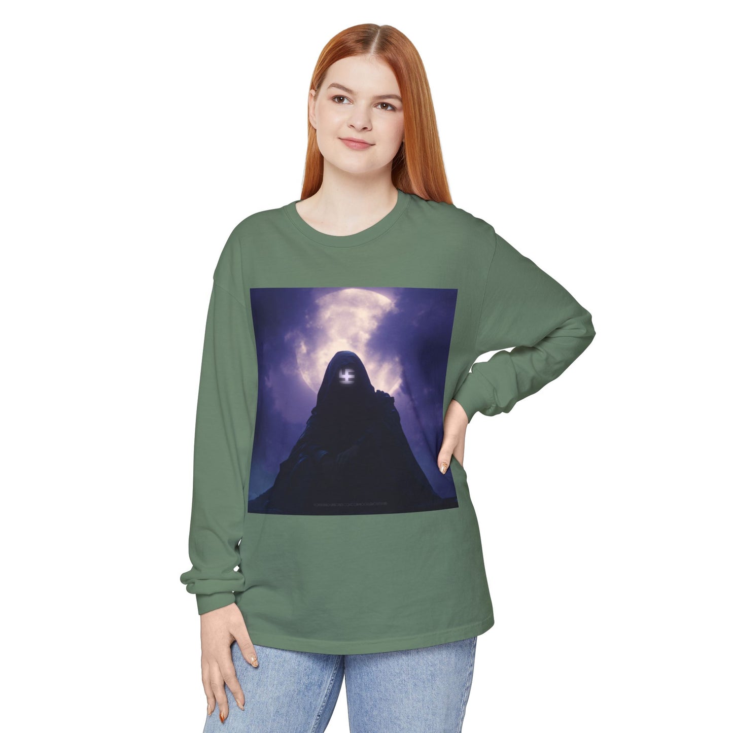 Swasticoin Mystical Mountain Long Sleeve T-Shirt | Unisex Graphic Tee, Trendy Layering Top, Casual Wear, Perfect Gift for Adventurers