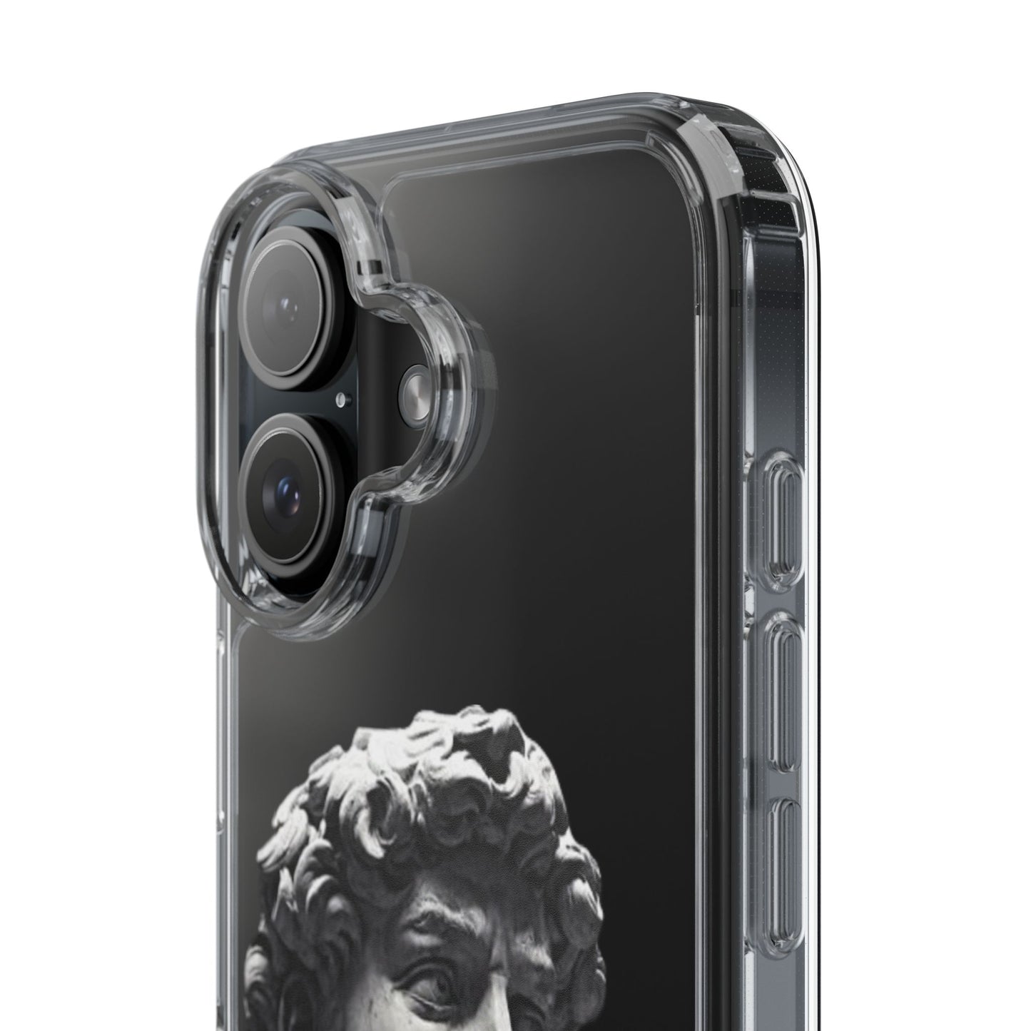 @ye Clear Phone Case with David Statue Design, Modern Phone Accessory for Art Lovers, Unique Gift, Customizable Compatible Soft Case