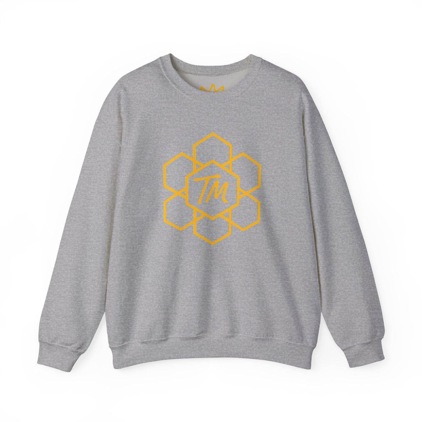 Trench Merch Stylish Honeycomb Crewneck Sweatshirt, Cozy Unisex Sweatshirt, Casual Fall Apparel, Gift for Honey Lovers, Trendy Weekend Wear