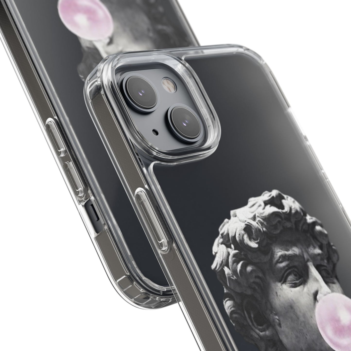 @ye Clear Phone Case with David Statue Design, Modern Phone Accessory for Art Lovers, Unique Gift, Customizable Compatible Soft Case