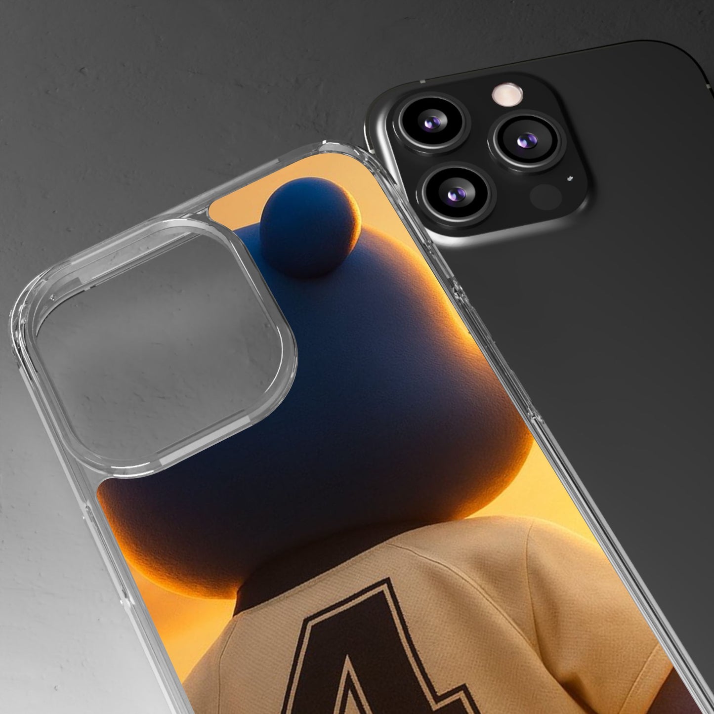 4NBT Trillion Bear Clear Phone Case, Aesthetic Phone Cover, Unique Gift for Animal Lovers, Stylish iPhone Accessory, Perfect for Birthdays