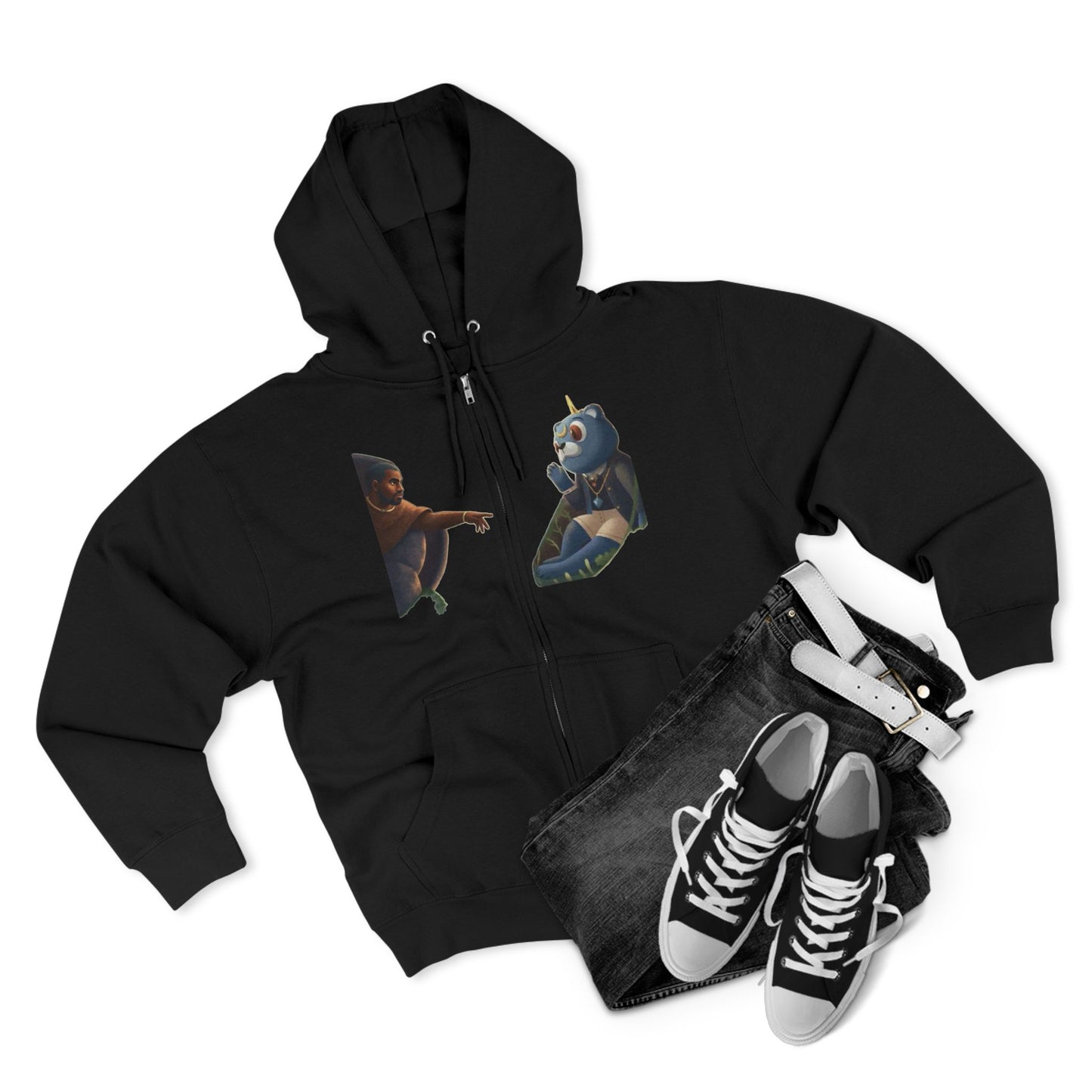 4NBT Unisex Graphic Zip Hoodie with Unique Designs, Cozy Casual Wear, Perfect Gift for Friends, Streetwear Essentials, Unisex Fashion Item