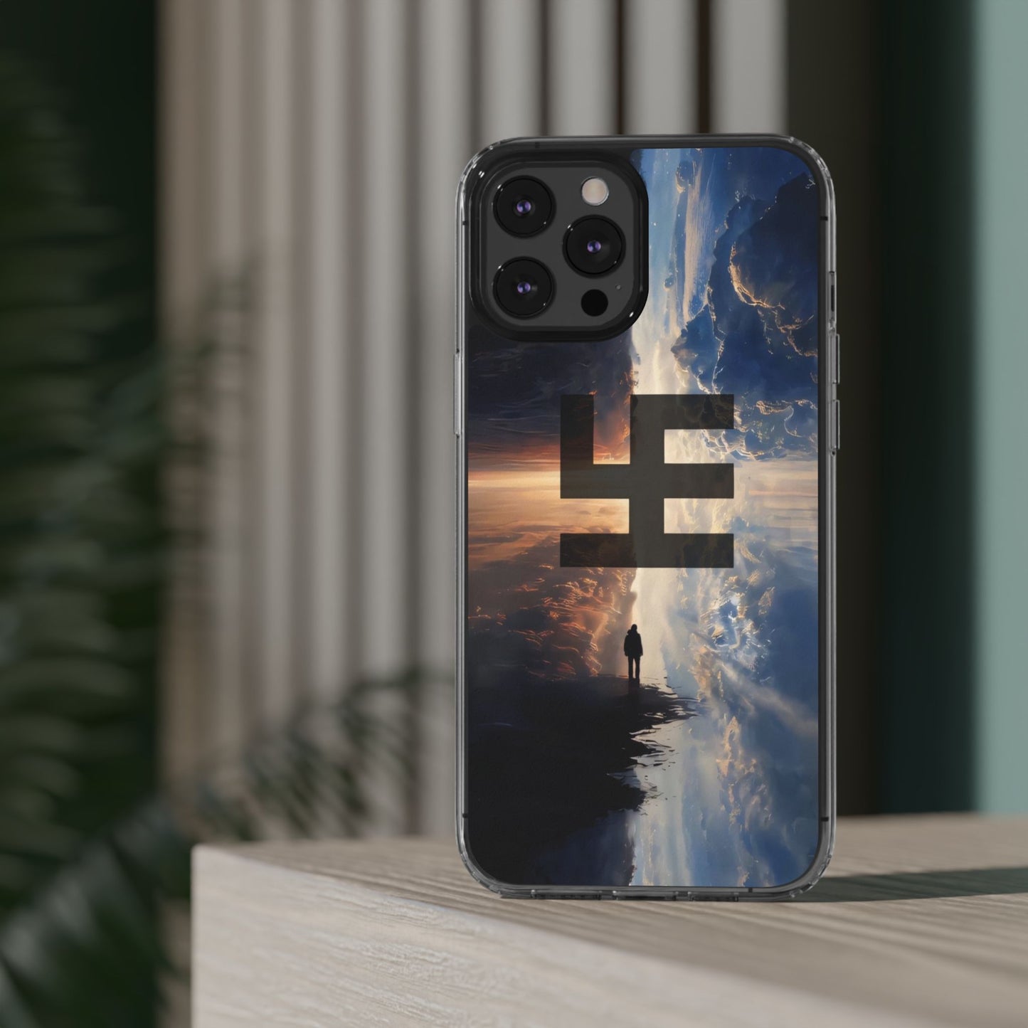 Swasticoin Nature-Themed Clear Phone Case, Unique Phone Cover with Scenic Design, Eco-Friendly Protection, Gift for Travelers, Custom Phone Accessory