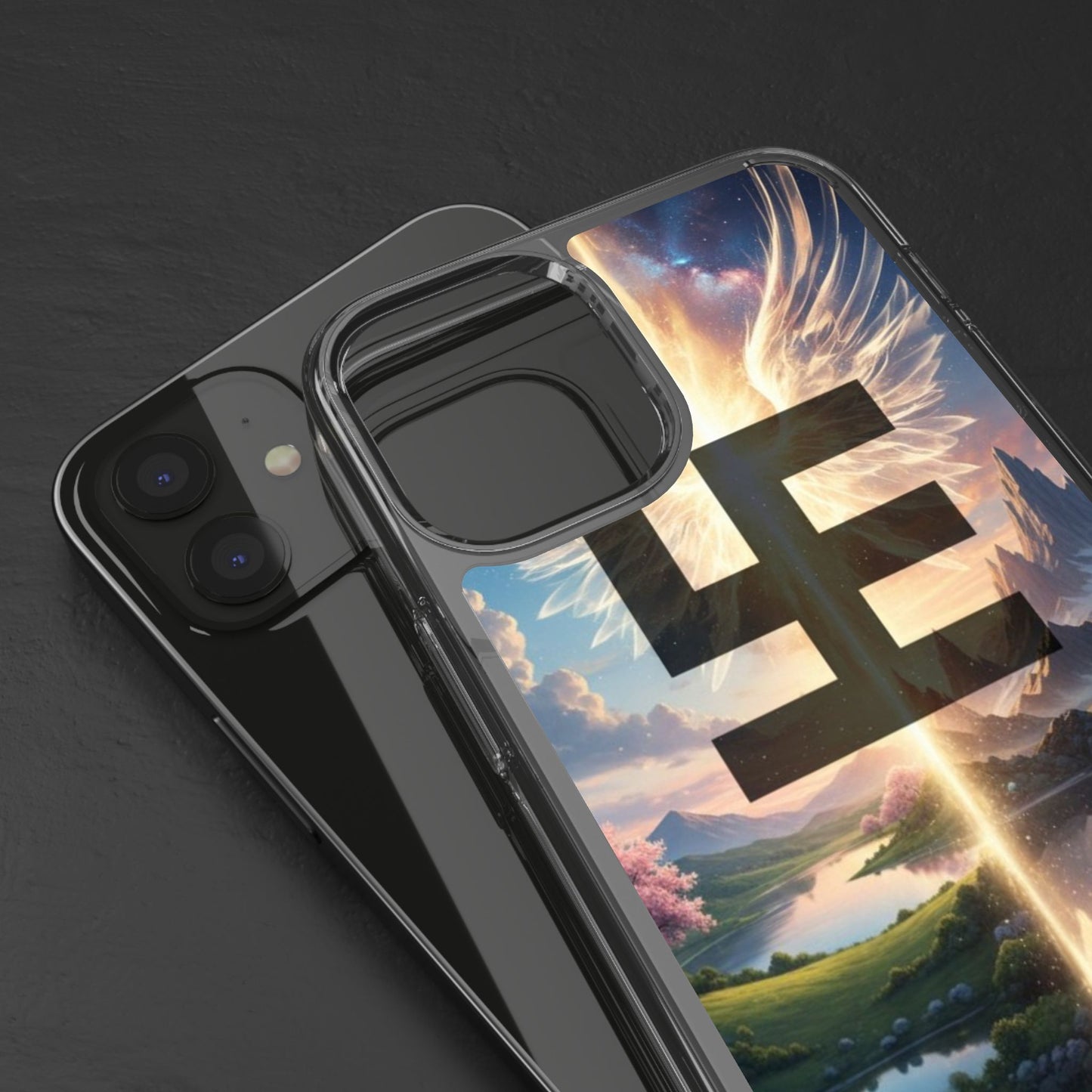 Swasticoin Peaceful Clear Phone Cases, Phone Accessories, Minimalist Design, Nature Lover Gifts, Transparent Phone Cover, Unique Art Case
