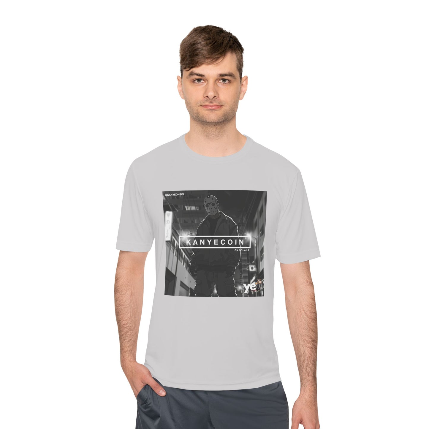 KANYECOIN Unisex Moisture Wicking Tee, Cool Graphic Tee, Music Lover Gift, Urban Style Shirt, Sportswear, Trendy Tee for Fans