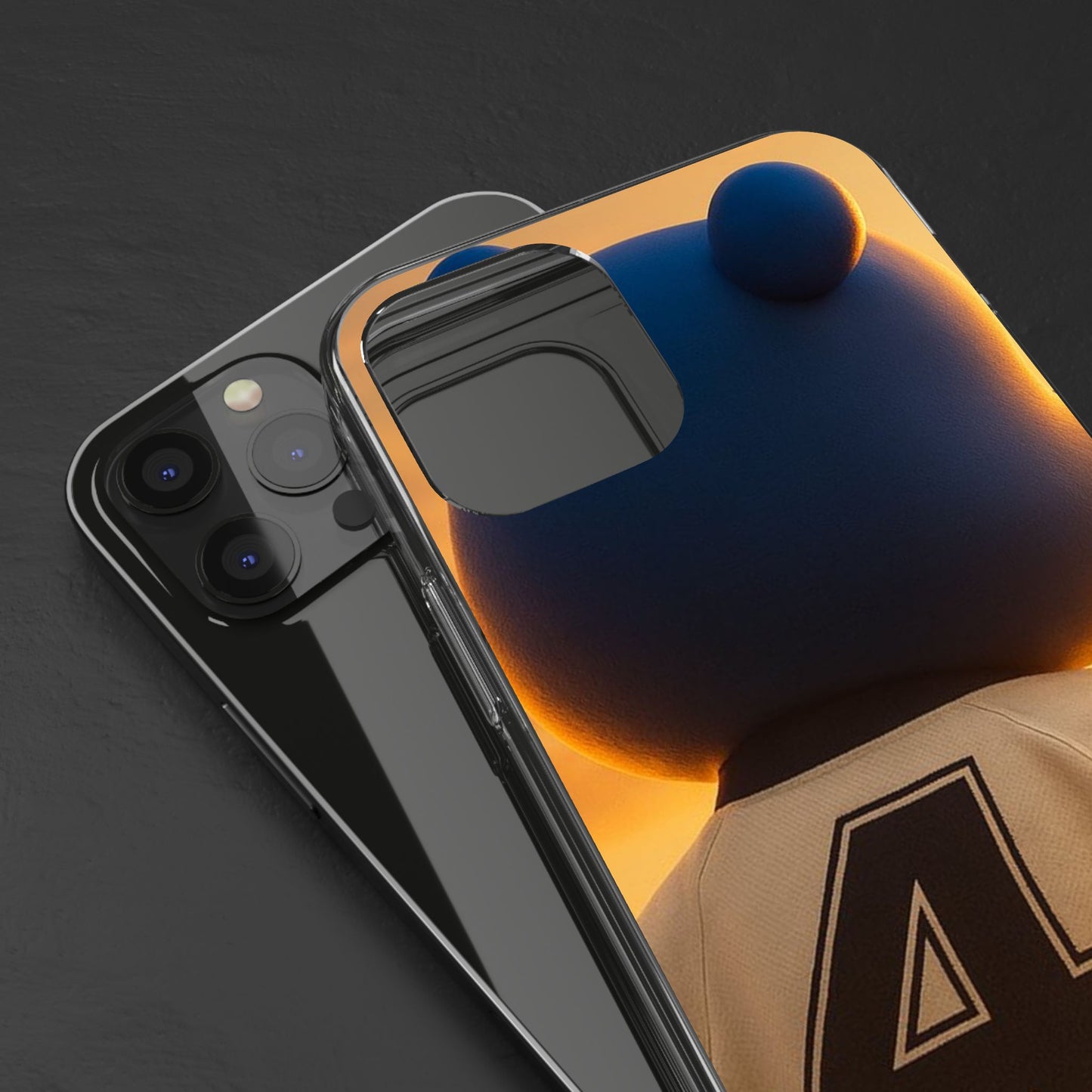 4NBT Trillion Bear Clear Phone Case, Aesthetic Phone Cover, Unique Gift for Animal Lovers, Stylish iPhone Accessory, Perfect for Birthdays