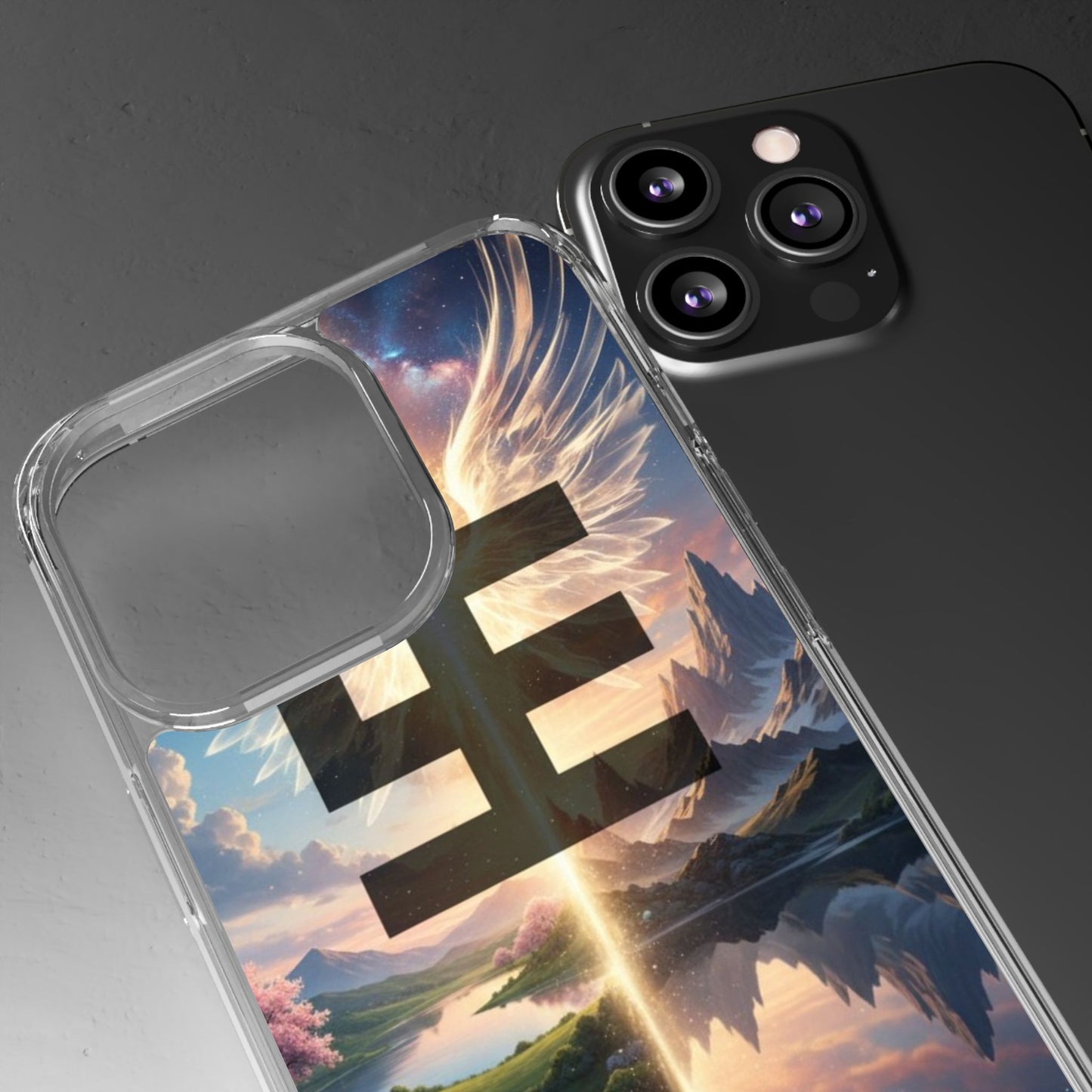 Swasticoin Peaceful Clear Phone Cases, Phone Accessories, Minimalist Design, Nature Lover Gifts, Transparent Phone Cover, Unique Art Case