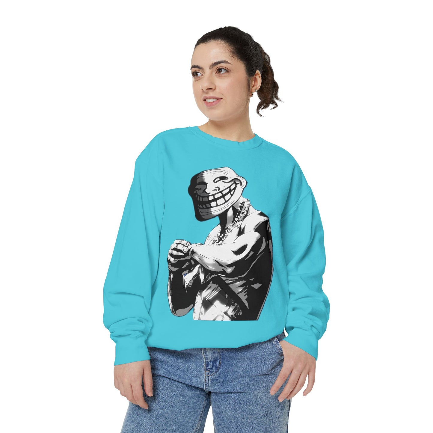 TROLL Stylish Unisex Sweatshirt with Playful Graphic, Trendy Streetwear, Cozy and Casual, Perfect Gift for Any Occasion, Unique Art Design