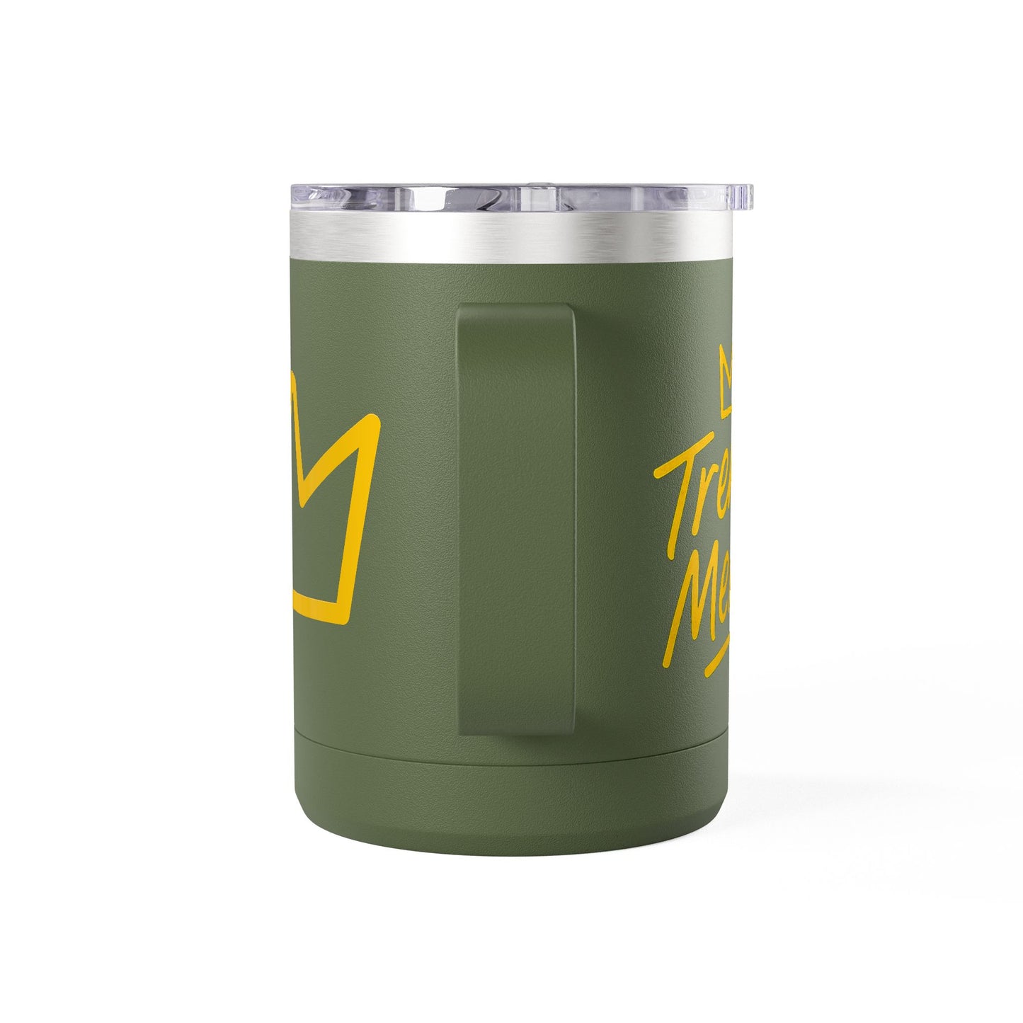 Trench Merch Crown Coffee Mug Tumbler, Perfect for Beach Lovers, Gifts for Friends, Summer Getaways, Adventure Travel, Crown Design
