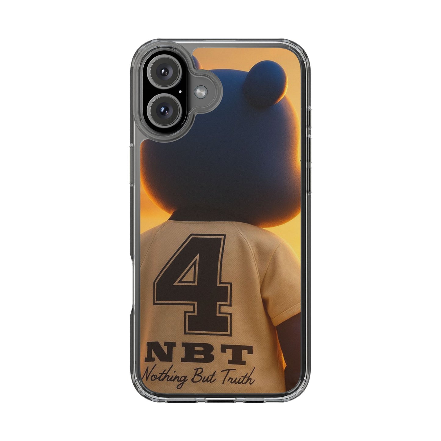 4NBT Trillion Bear Clear Phone Case, Aesthetic Phone Cover, Unique Gift for Animal Lovers, Stylish iPhone Accessory, Perfect for Birthdays