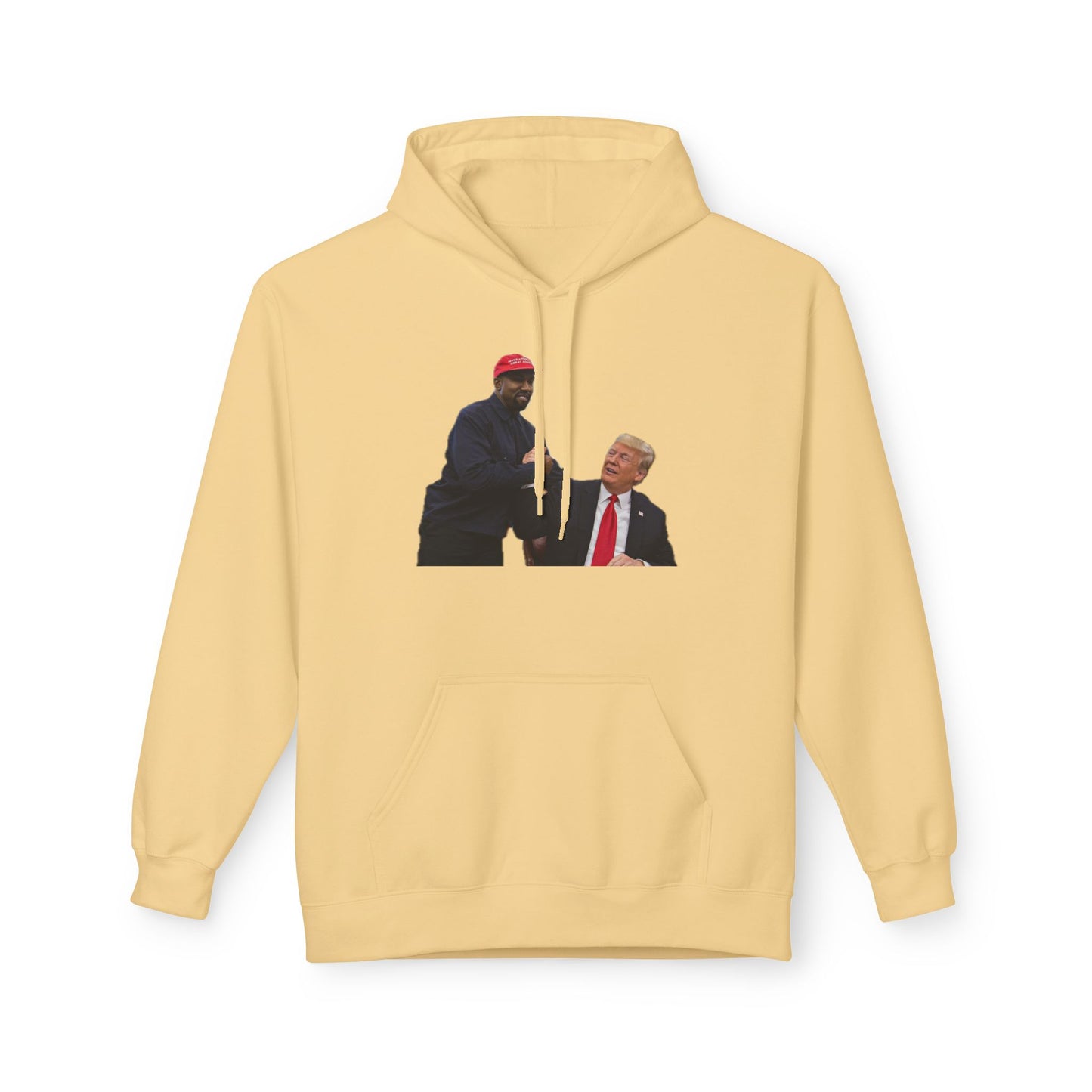 Ye & DJT Funny Political Fleece Hoodie, Unisex Softstyle Hoodie, Gift for Political Humor, Casual Wear, Election Day Apparel, Meme Clothing