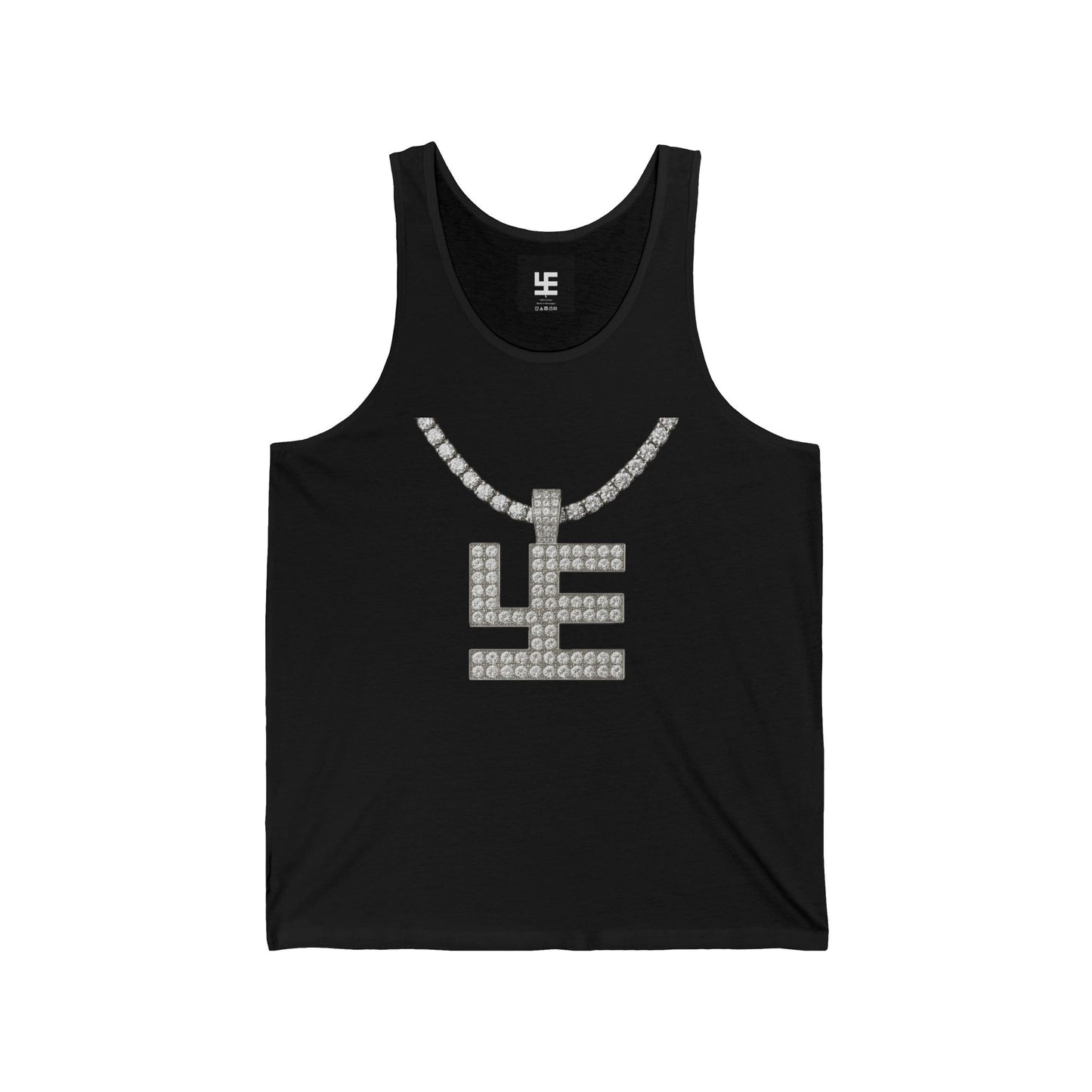 Swasticoin Stylish Unisex Jersey Tank | Casual Summer Wear, Festival Outfit, Graphic Tee for Beach Days, Music Events, Workout Gear