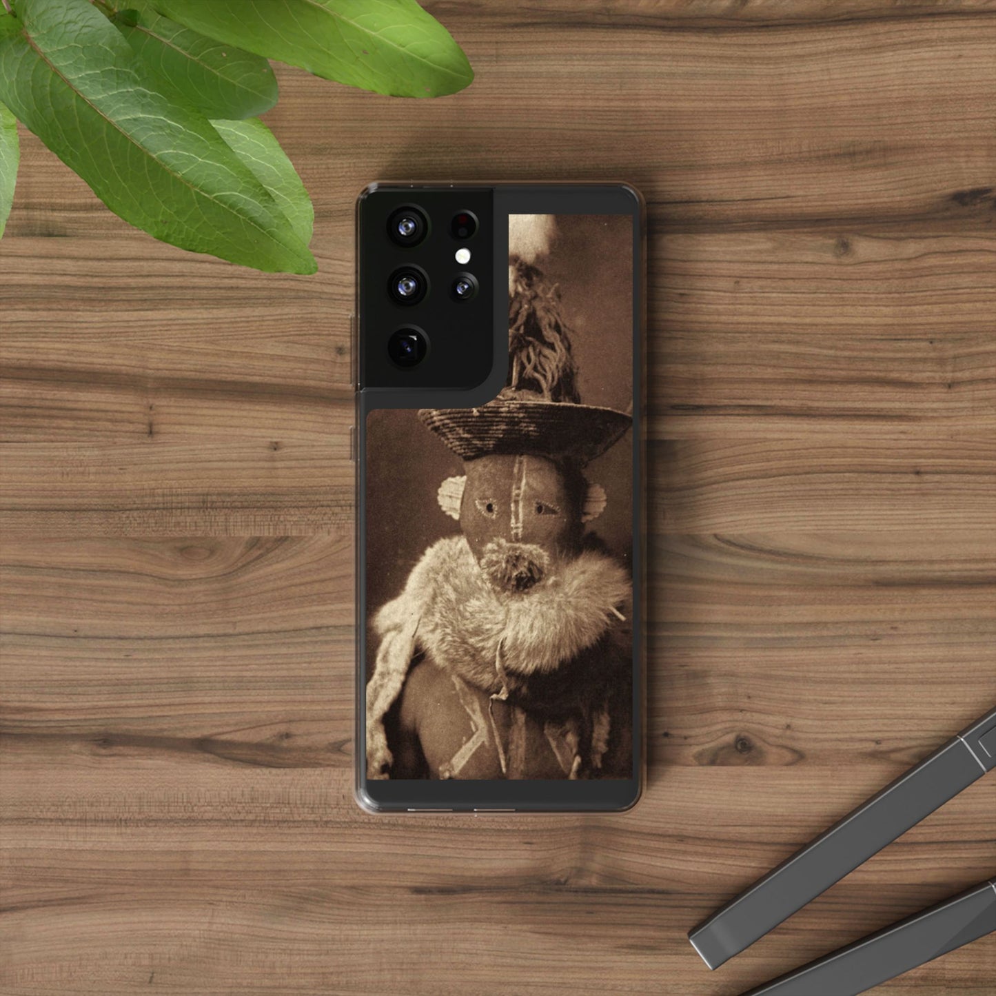 Yei Vintage Ethnic Clear Phone Case, Unique Phone Protector, Bohemian iPhone Case, Artistic Clear Cover, Cultural Phone Accessory