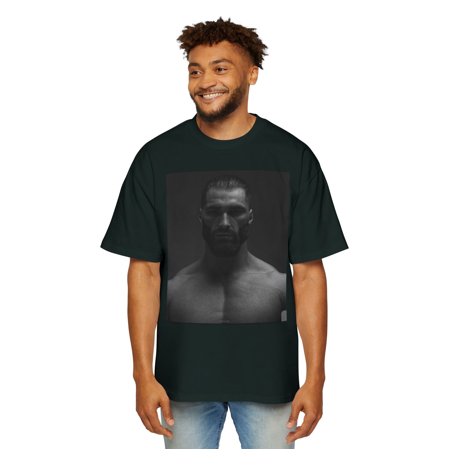 GIGA Stylish Men's Oversized Tee for Comfort Lovers, Casual Wear, Street Style, Gift for Him, Trendy Tee with Gigachad Design