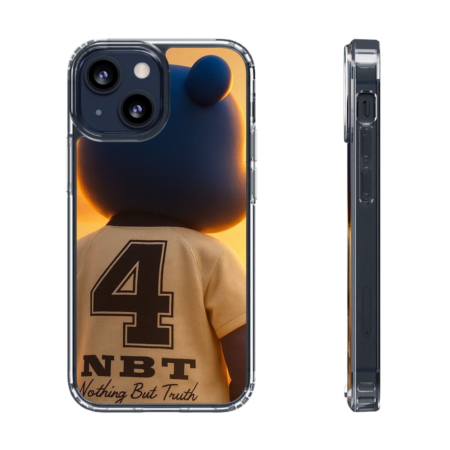 4NBT Trillion Bear Clear Phone Case, Aesthetic Phone Cover, Unique Gift for Animal Lovers, Stylish iPhone Accessory, Perfect for Birthdays
