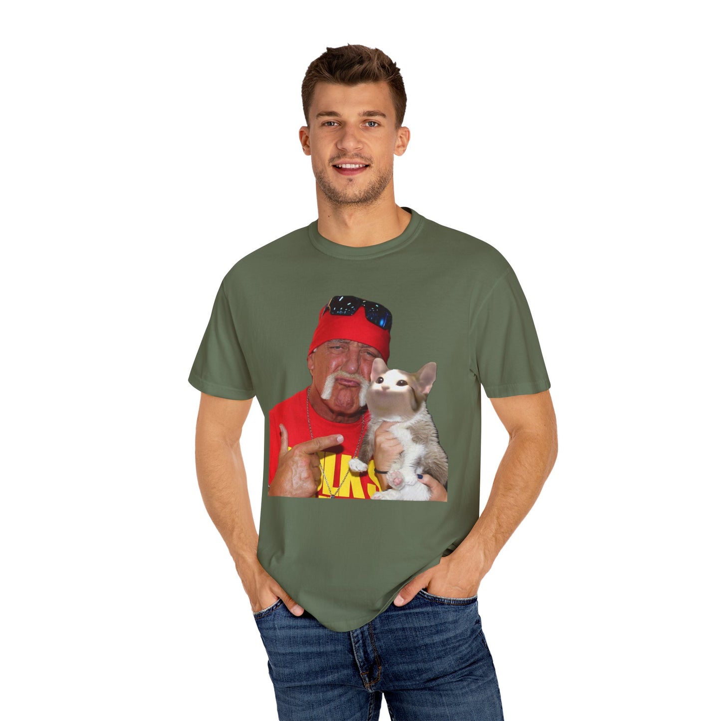 POPCAT Hilarious Unisex T-Shirt: Perfect for Dads, Pet Lovers, Gifts, Funny Apparel, Casual Wear, Cat Lovers