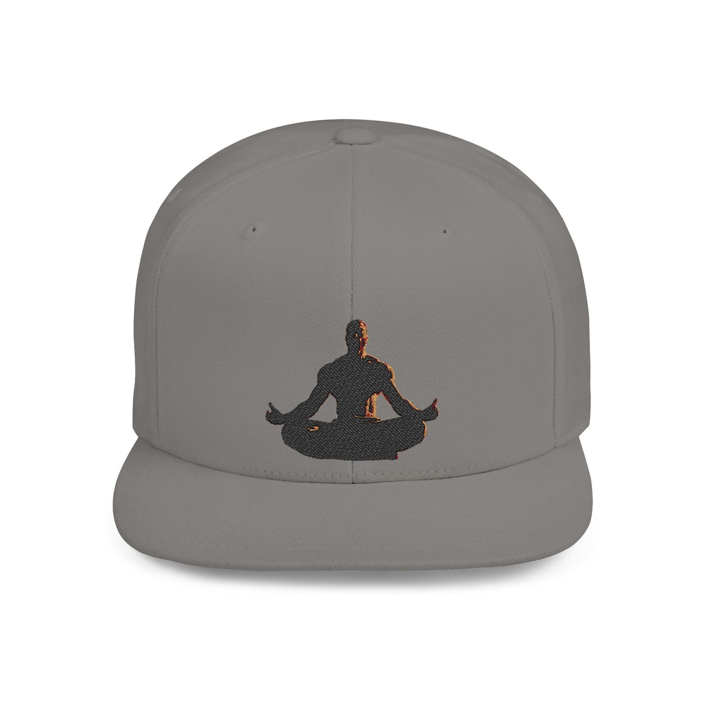 GIGA Zen Meditation Flat Bill Snapback Hat, Mindfulness Cap, Yoga Headwear, Gift for Him/Her, Casual Everyday Wear, Stylish Accessory