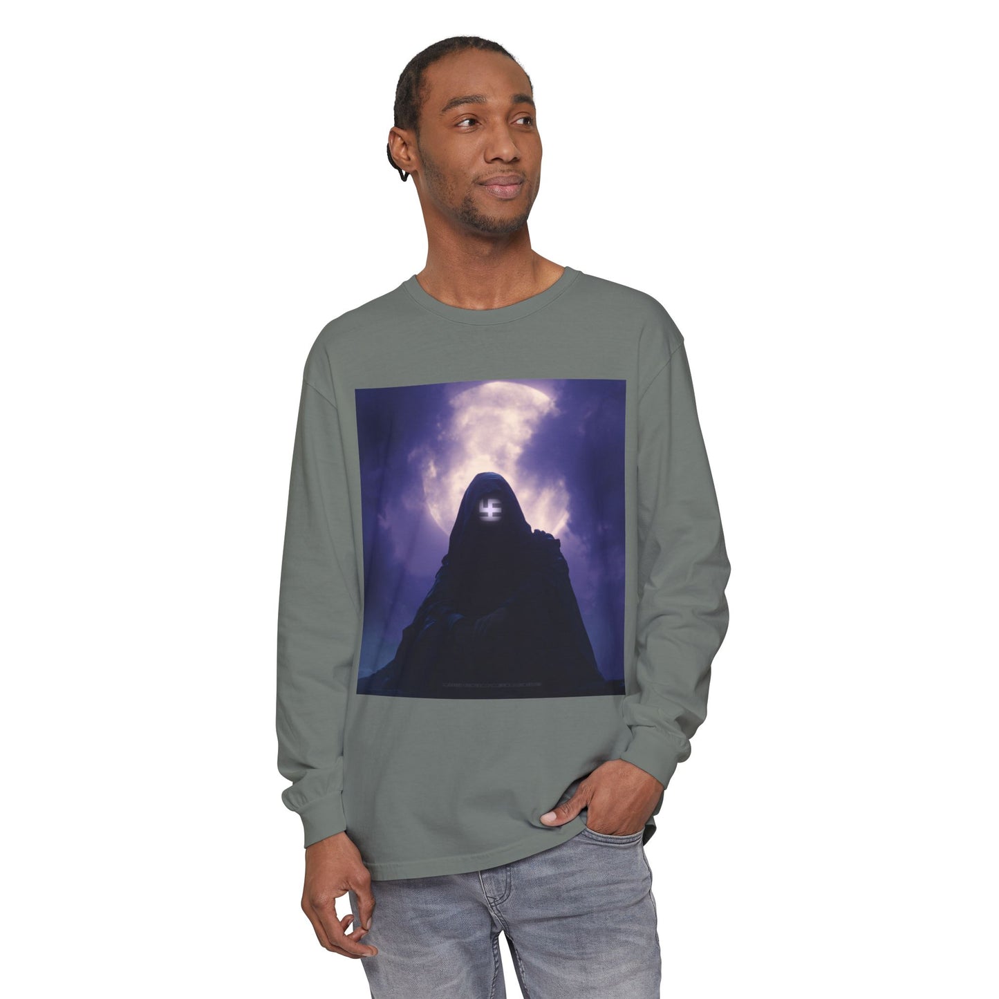 Swasticoin Mystical Mountain Long Sleeve T-Shirt | Unisex Graphic Tee, Trendy Layering Top, Casual Wear, Perfect Gift for Adventurers
