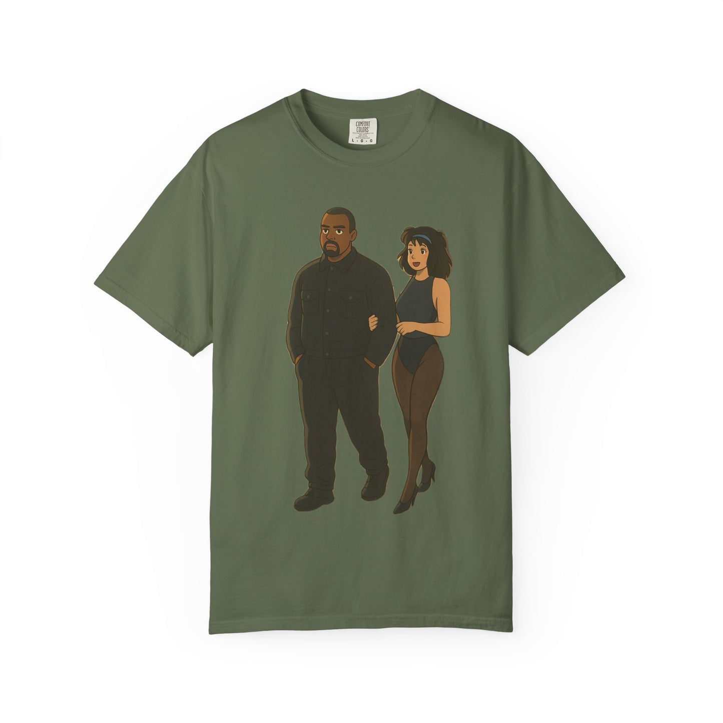 Ye & Bianca Graphic Tee, Trendy Unisex T-shirt, Cartoon Style, Streetwear, Gift for Music Lovers, Casual Fashion