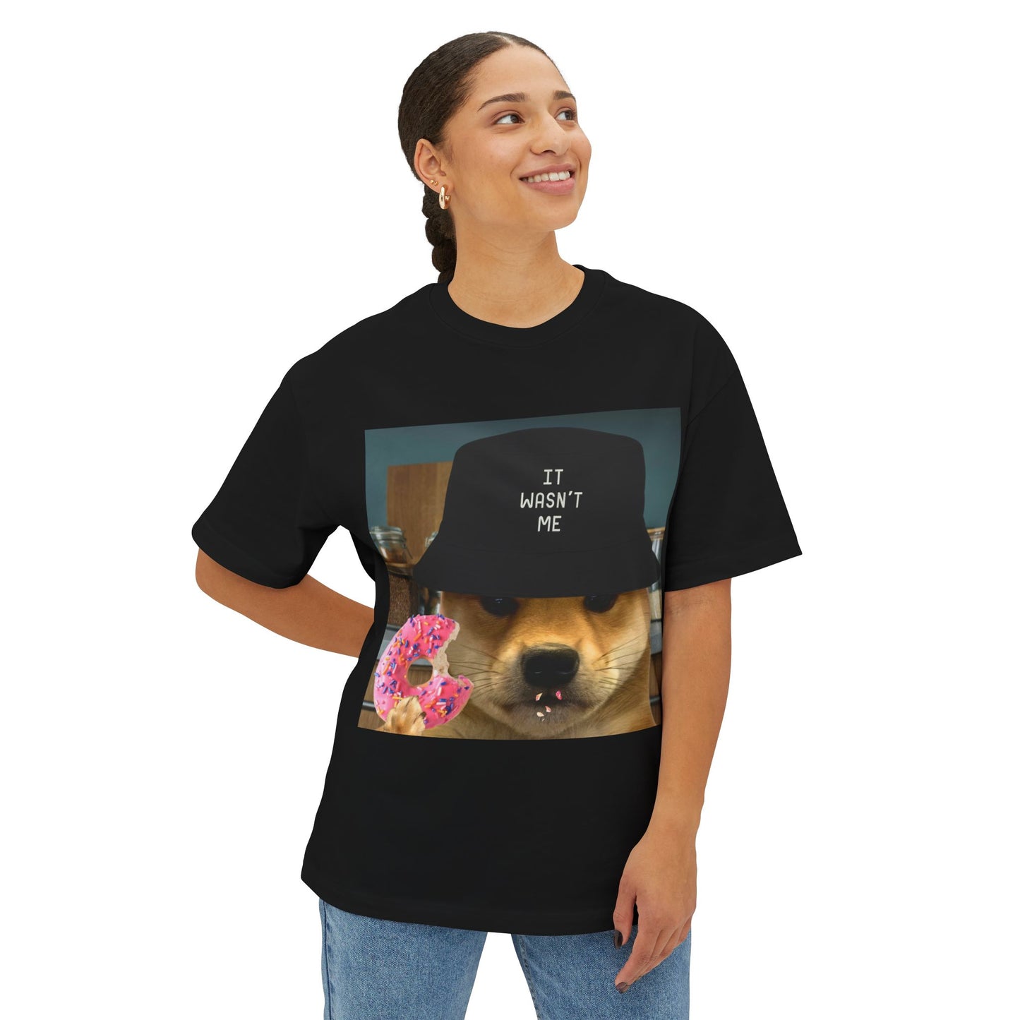 WIF Boxy Tee, Unisex Oversized T-Shirt, Gift for Dog Lovers, Cute Pet Apparel, Casual Everyday Wear, Funny Graphic Tee