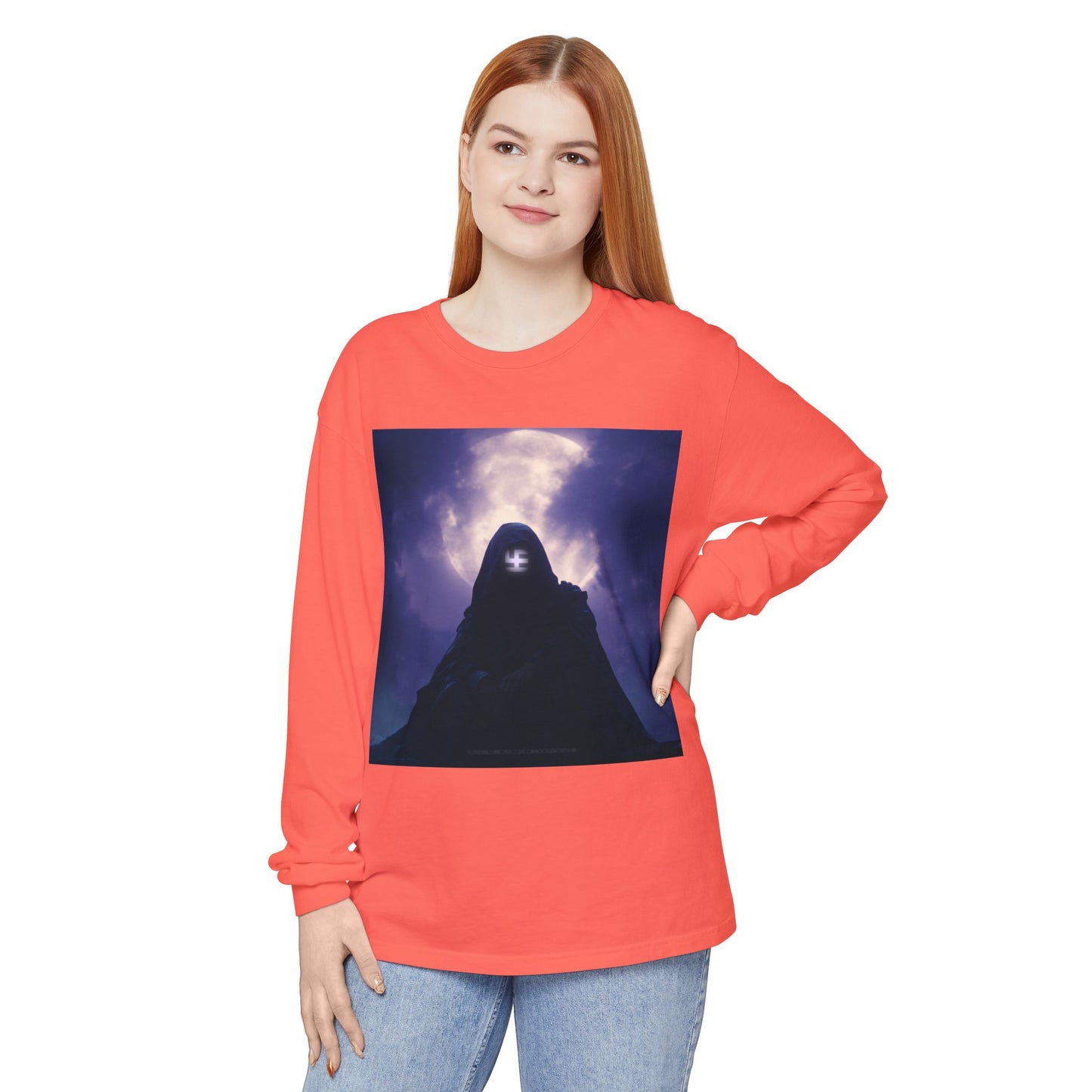 Swasticoin Mystical Mountain Long Sleeve T-Shirt | Unisex Graphic Tee, Trendy Layering Top, Casual Wear, Perfect Gift for Adventurers