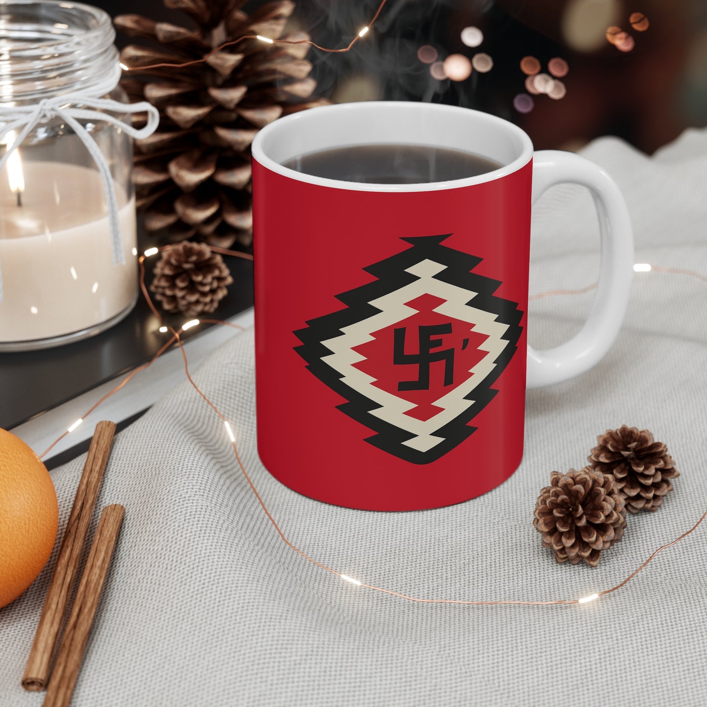 Ye-I Whirling Log Inspired 11oz Mug - Unique Gift for Coffee Lovers, Home Decor, Kitchenware, Boho Style, Collectible Drinkware