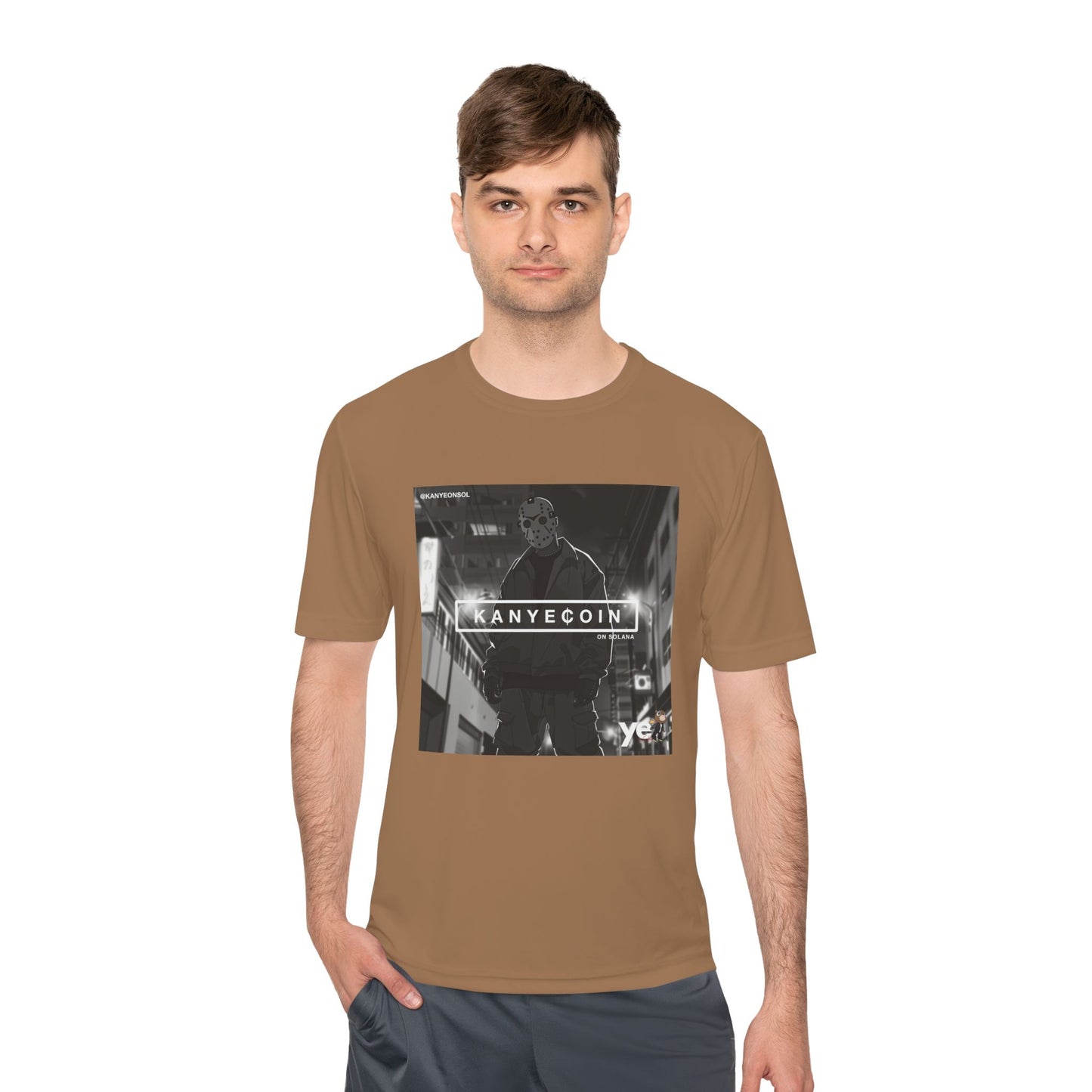 KANYECOIN Unisex Moisture Wicking Tee, Cool Graphic Tee, Music Lover Gift, Urban Style Shirt, Sportswear, Trendy Tee for Fans