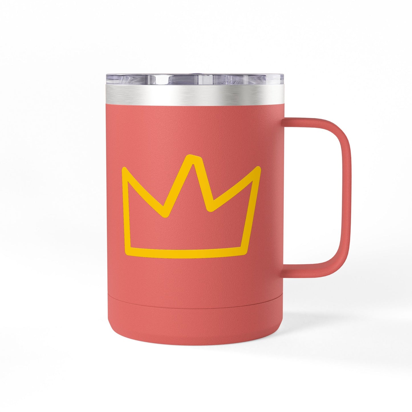 Trench Merch Crown Coffee Mug Tumbler, Perfect for Beach Lovers, Gifts for Friends, Summer Getaways, Adventure Travel, Crown Design