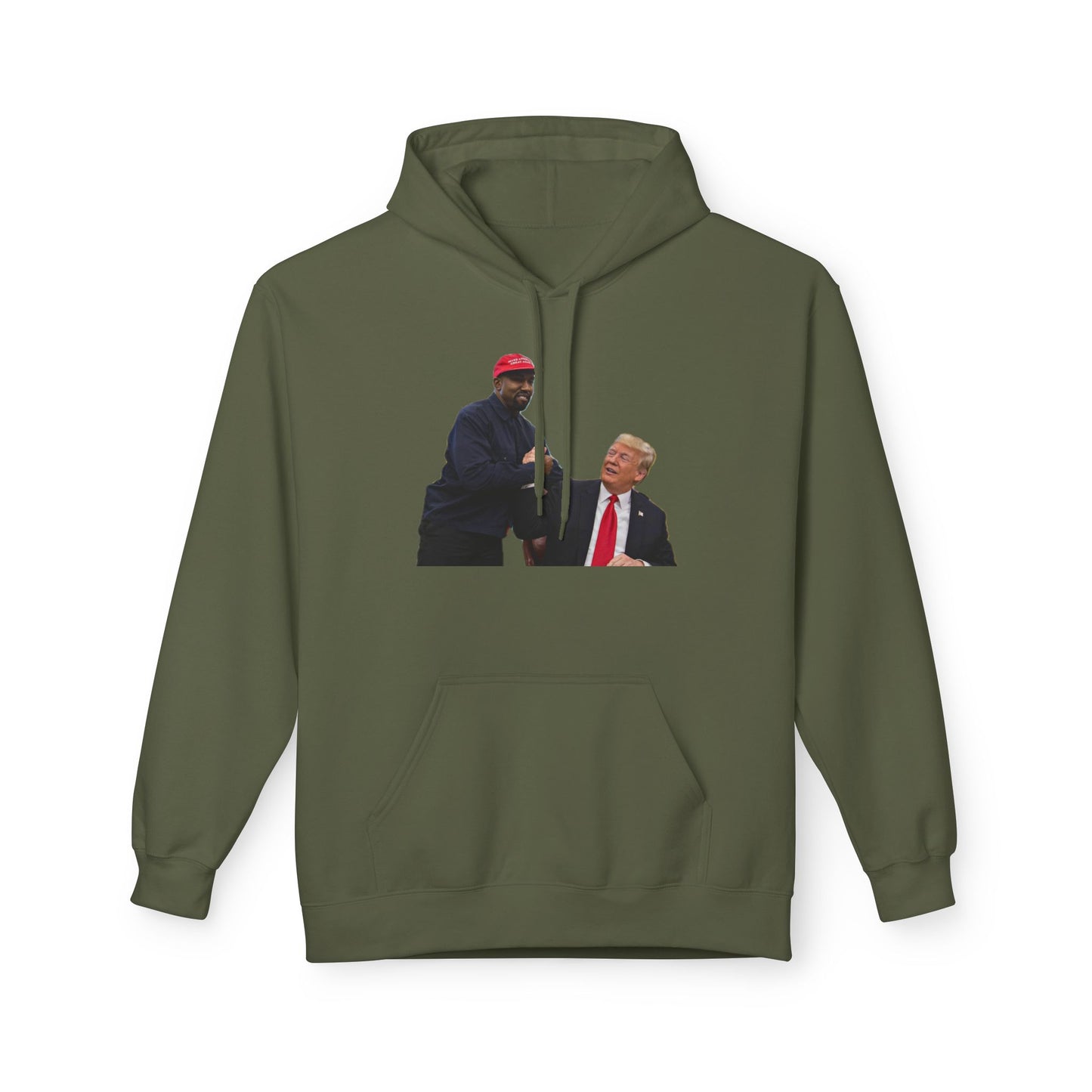 Ye & DJT Funny Political Fleece Hoodie, Unisex Softstyle Hoodie, Gift for Political Humor, Casual Wear, Election Day Apparel, Meme Clothing