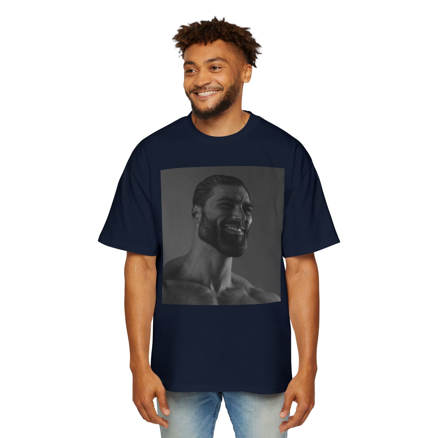 GIGA Men's Heavy Oversized Tee | Casual Streetwear Shirt, Graphic Tee, Gift for Him, Unisex Style, Trendy Apparel