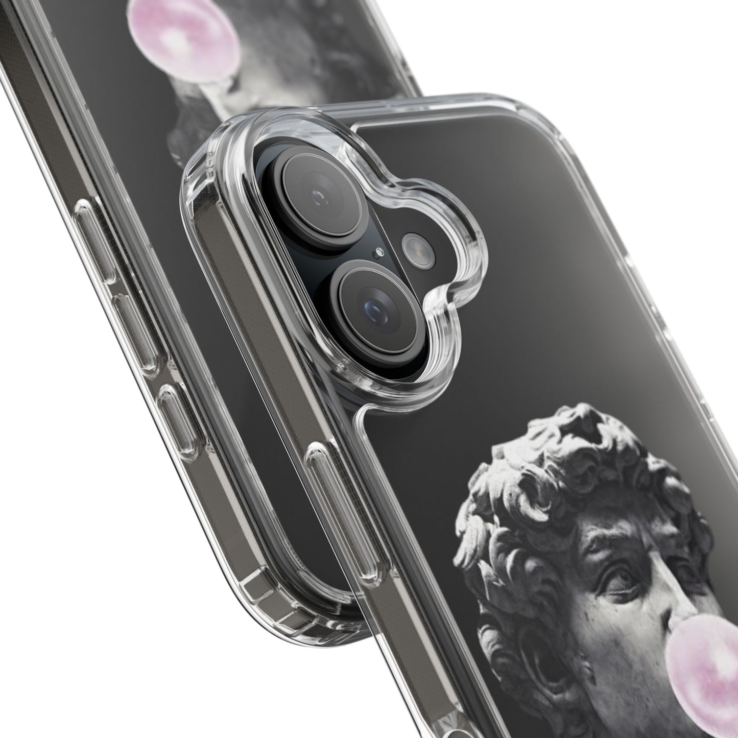 @ye Clear Phone Case with David Statue Design, Modern Phone Accessory for Art Lovers, Unique Gift, Customizable Compatible Soft Case
