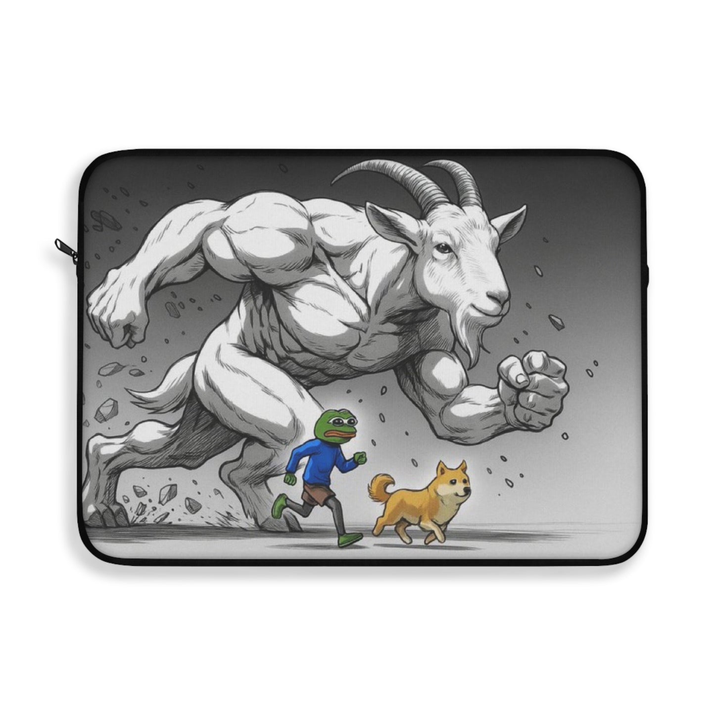 Whimsical Goat Laptop Sleeve - Fun Protector for Tech Lovers, Gaming Accessories, Unique Gifts, Office Supplies, Animal Art