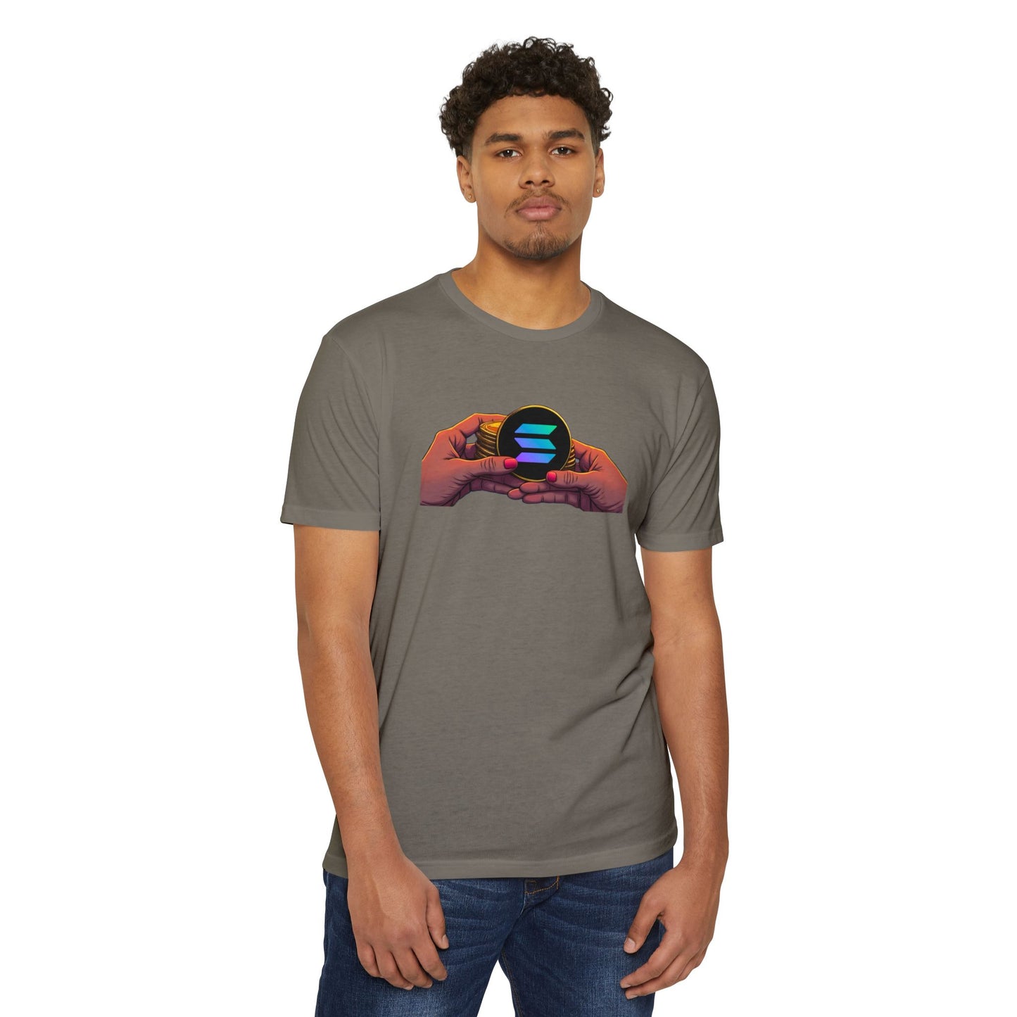 Solana Hands Unisex Jersey T-shirt, Graphic Tee, Trendy Apparel, Gift for Him/Her, Casual Wear, Perfect for Tech Lovers