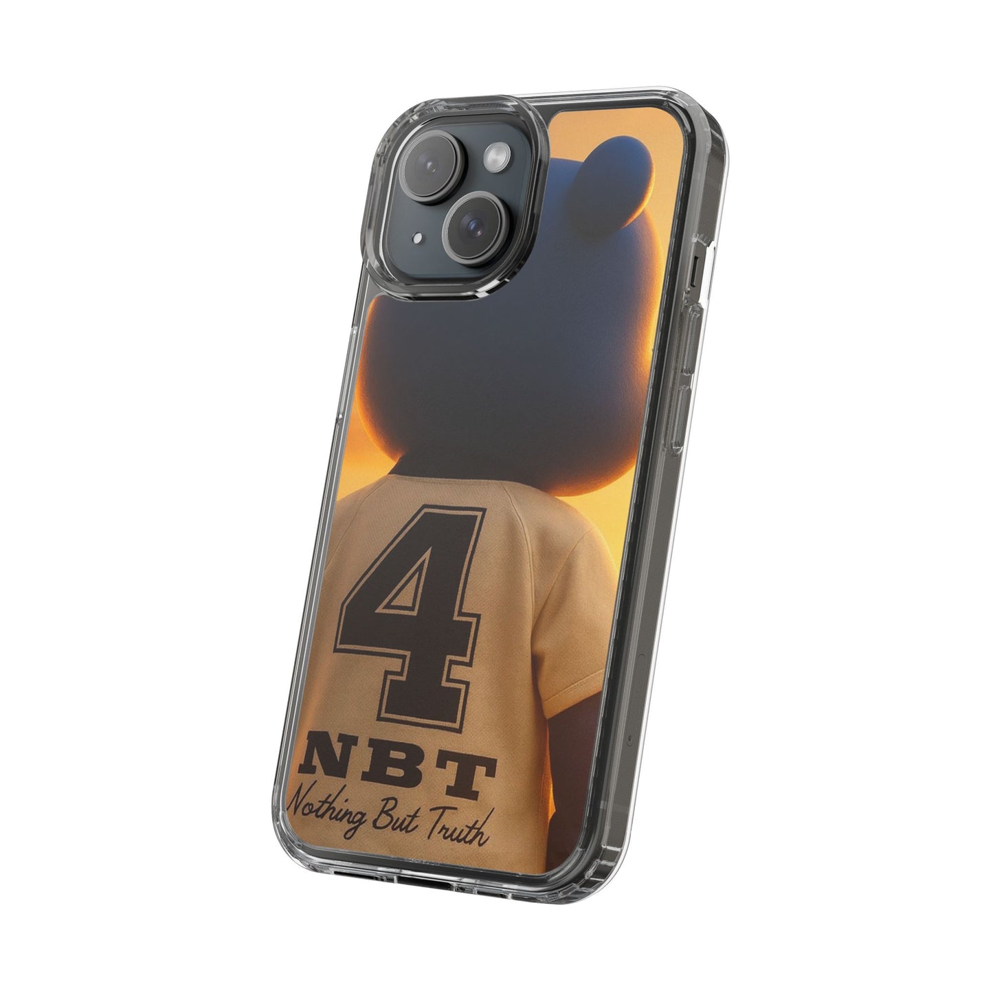 4NBT Trillion Bear Clear Phone Case, Aesthetic Phone Cover, Unique Gift for Animal Lovers, Stylish iPhone Accessory, Perfect for Birthdays