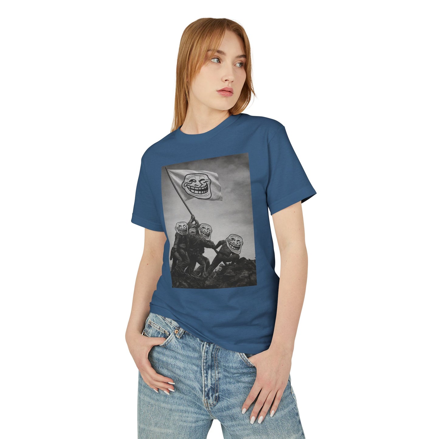 TROLL Funny Meme Heavyweight Tee, Casual Graphic T-Shirt, Unisex Humor Apparel, Perfect Gift for Friends, Streetwear Fashion