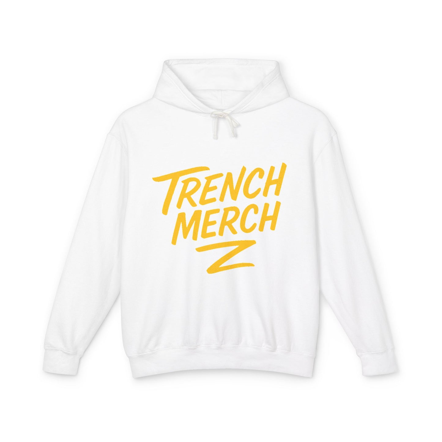 Trench Merch Unisex Lightweight Hooded Sweatshirt, Casual Streetwear, Spring Fashion, Gift for Friends, Layering Essential, Trendy Outfit