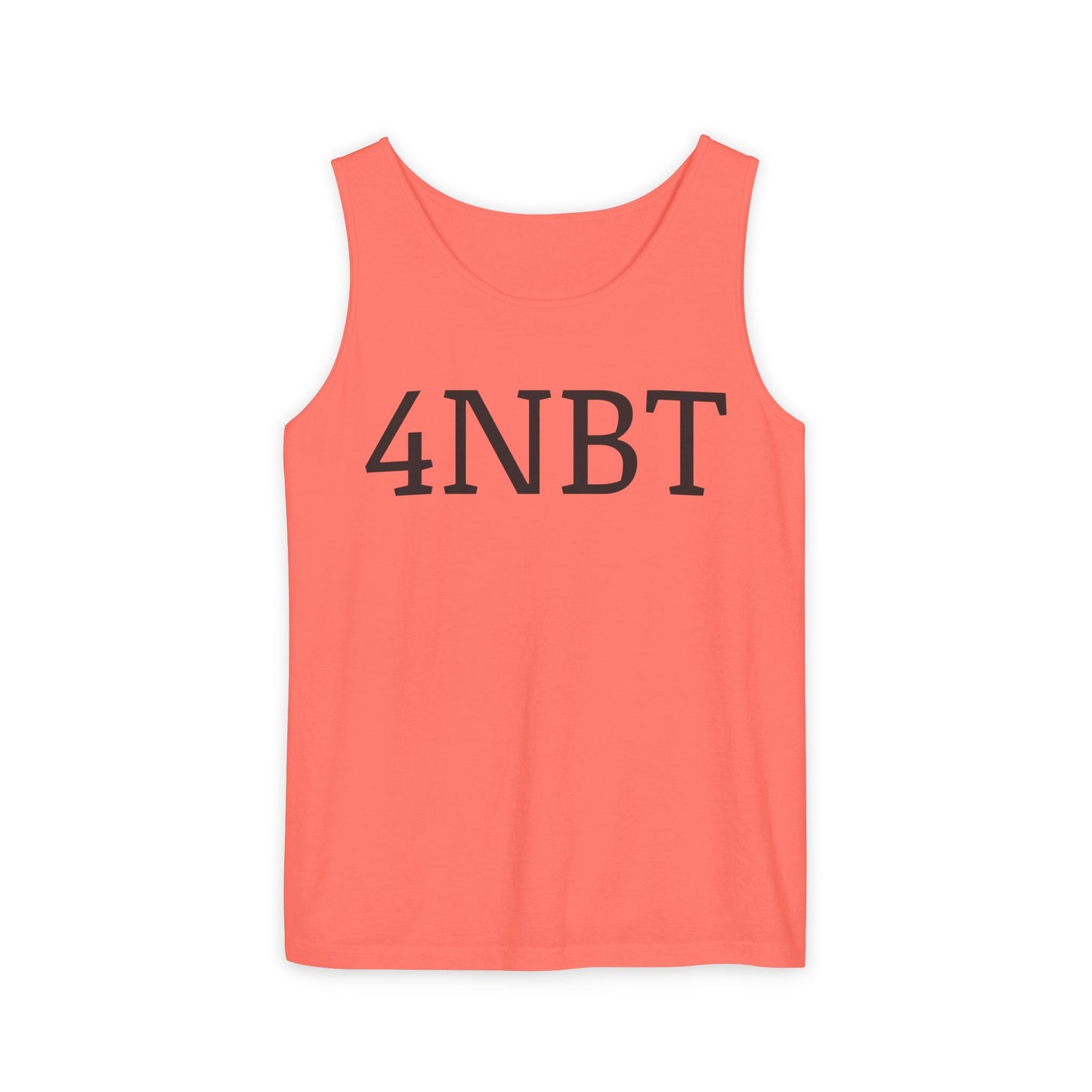 Unisex Garment-Dyed Tank Top with 4NBT Design, Summer Apparel, Casual Wear, Gift for Friends, Individual Expression Top