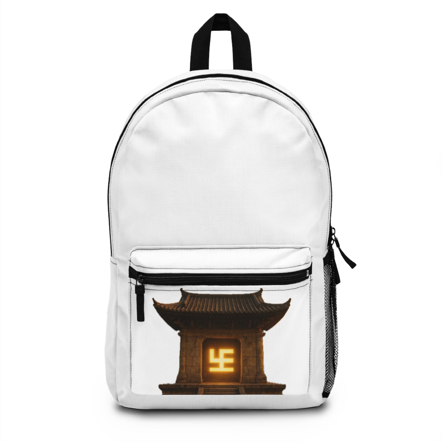 9gy Swasticoin Light-Up Temple Backpack, Stylish School Bag, Unique Travel Gear, Great Gift for Adventurers, Perfect for Festivals