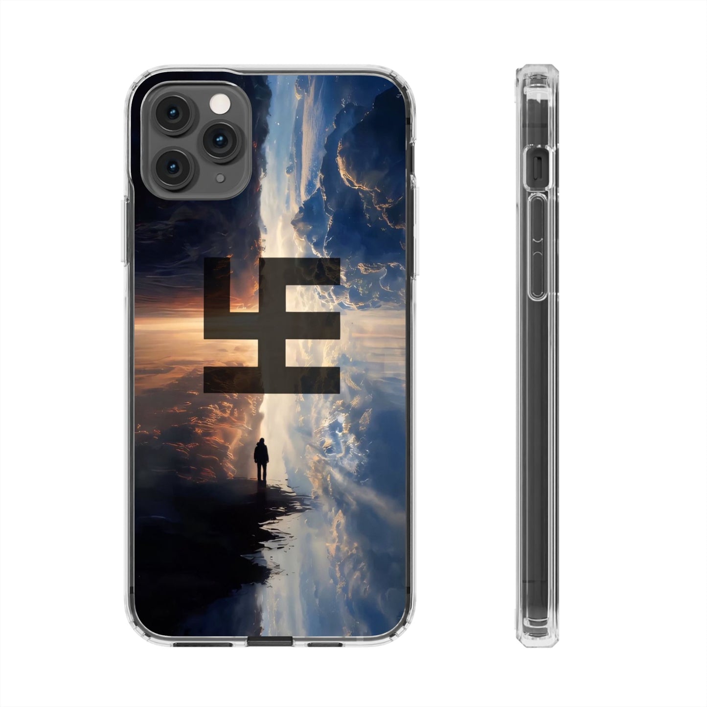 Swasticoin Nature-Themed Clear Phone Case, Unique Phone Cover with Scenic Design, Eco-Friendly Protection, Gift for Travelers, Custom Phone Accessory