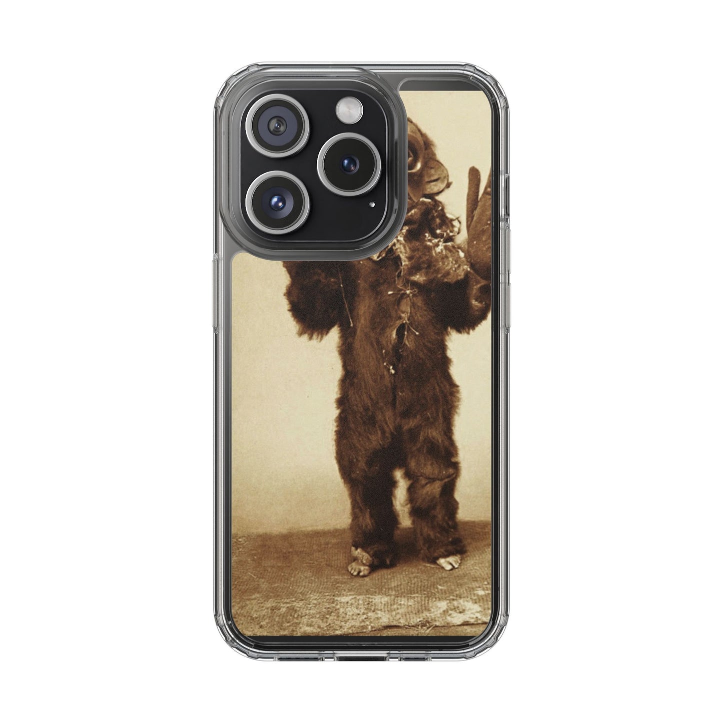 Yei Vintage Monster Clear Phone Case, Unique Phone Cover, Halloween Gift, Retro Style Case, Fun Accessories