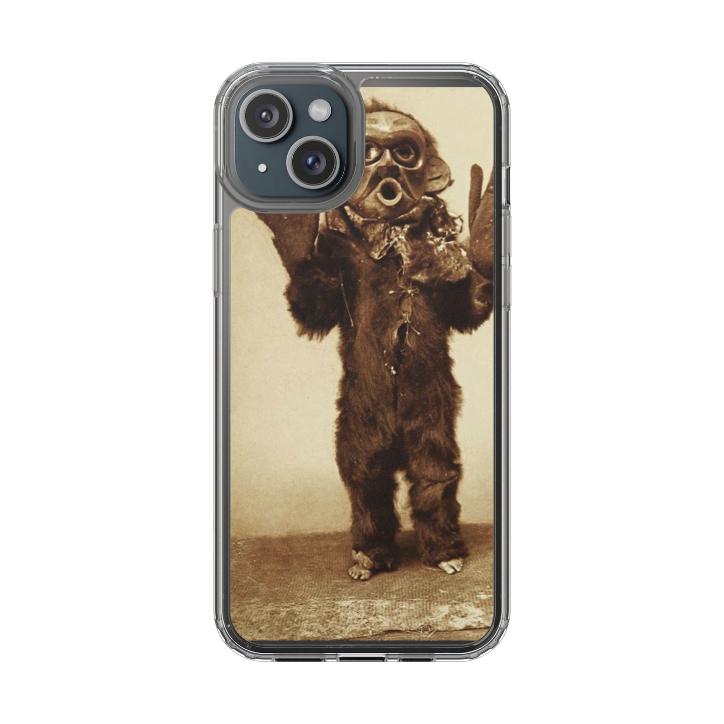 Yei Vintage Monster Clear Phone Case, Unique Phone Cover, Halloween Gift, Retro Style Case, Fun Accessories