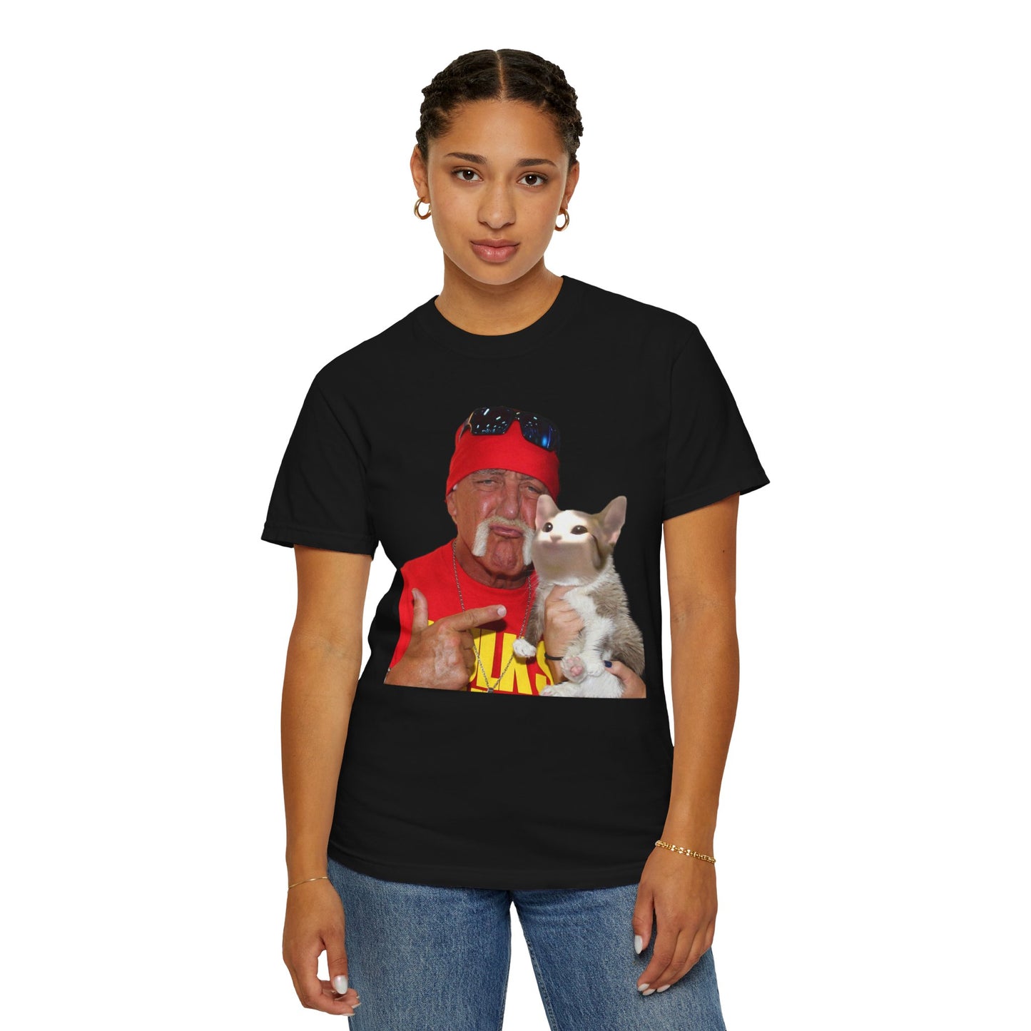 POPCAT Hilarious Unisex T-Shirt: Perfect for Dads, Pet Lovers, Gifts, Funny Apparel, Casual Wear, Cat Lovers