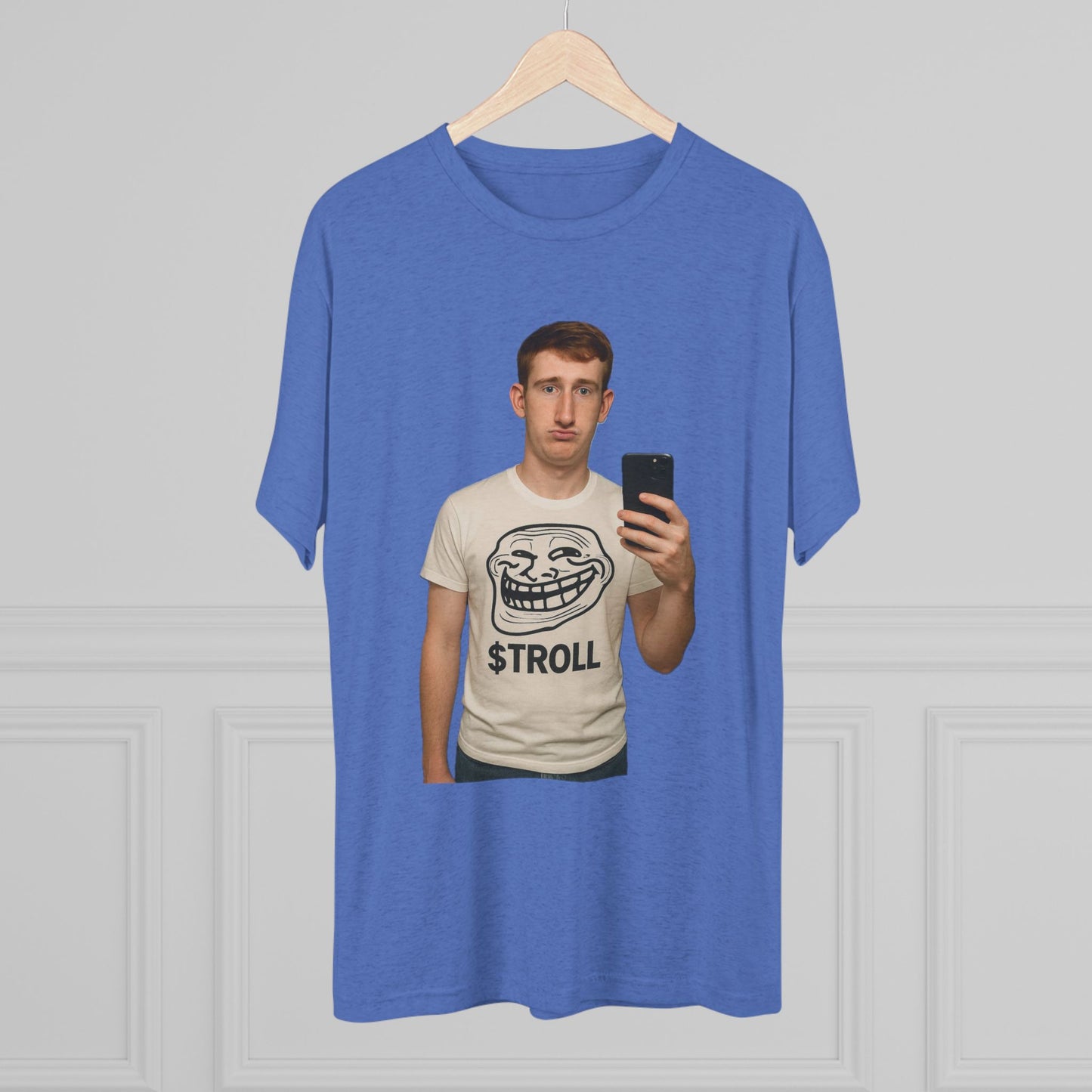 TROLL Unisex Tri-Blend Crew Tee | Funny Tee | Casual Wear | Gift for Friends | Trendy Shirt | Meme Apparel