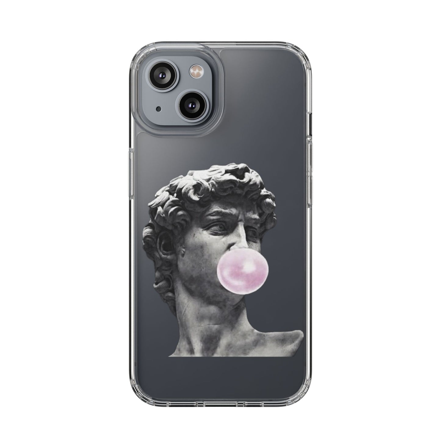 @ye Clear Phone Case with David Statue Design, Modern Phone Accessory for Art Lovers, Unique Gift, Customizable Compatible Soft Case