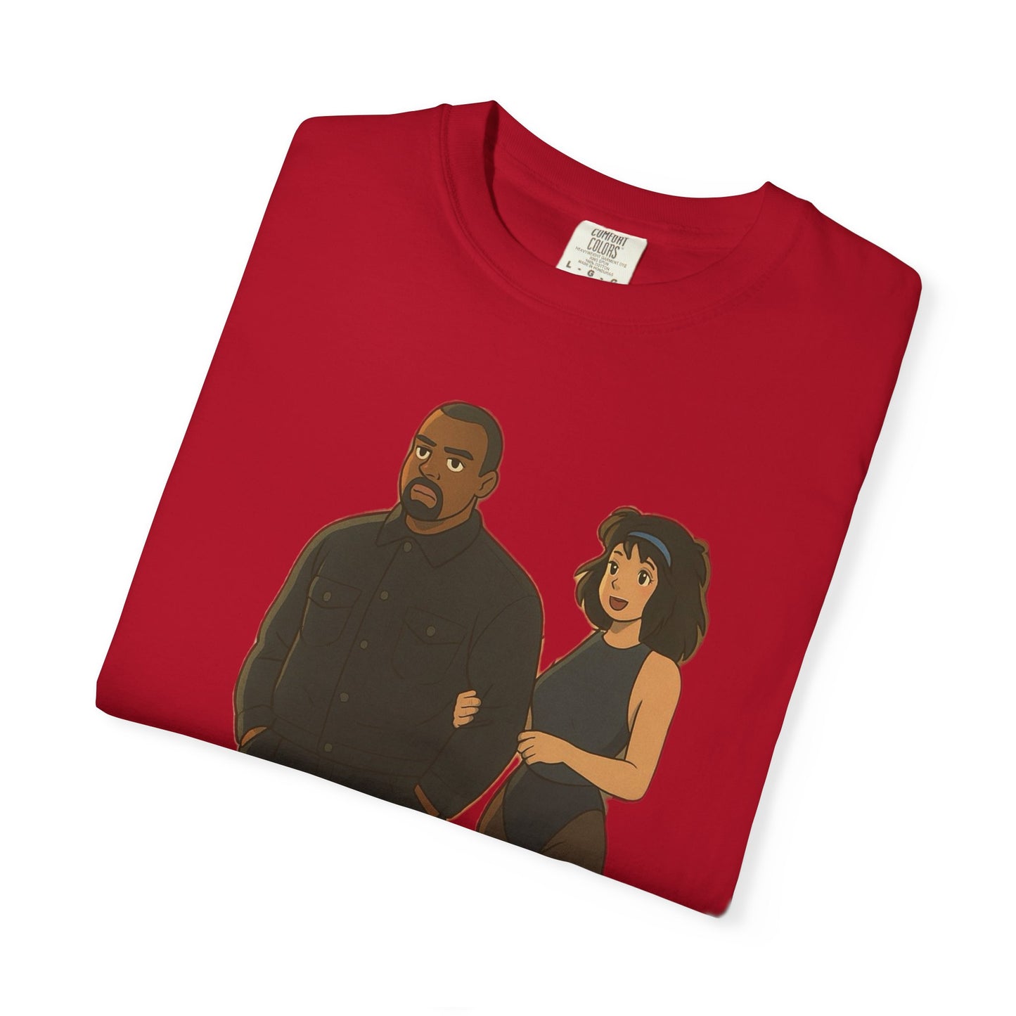Ye & Bianca Graphic Tee, Trendy Unisex T-shirt, Cartoon Style, Streetwear, Gift for Music Lovers, Casual Fashion
